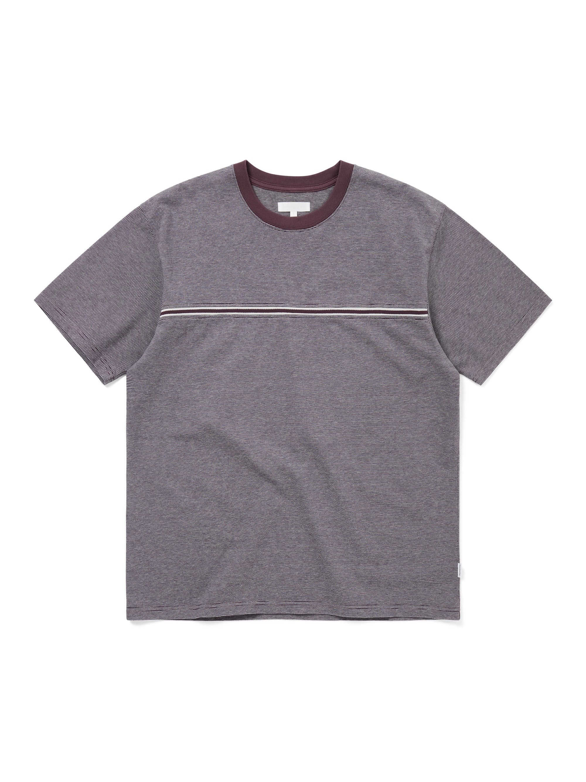 thisisneverthat - Micro Striped Tee (Wine) product image 1 | TRAB K-Fashion Australia