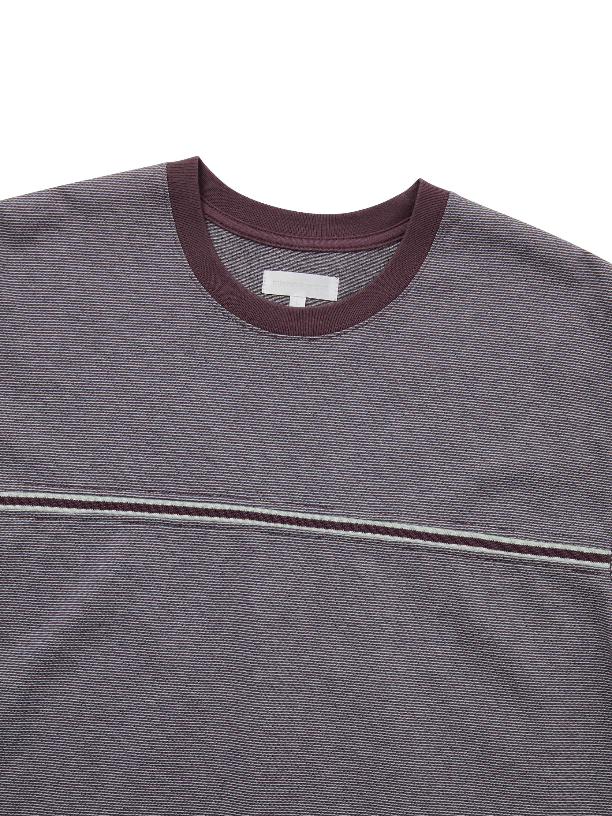 thisisneverthat - Micro Striped Tee (Wine) product image 2 | TRAB K-Fashion Australia