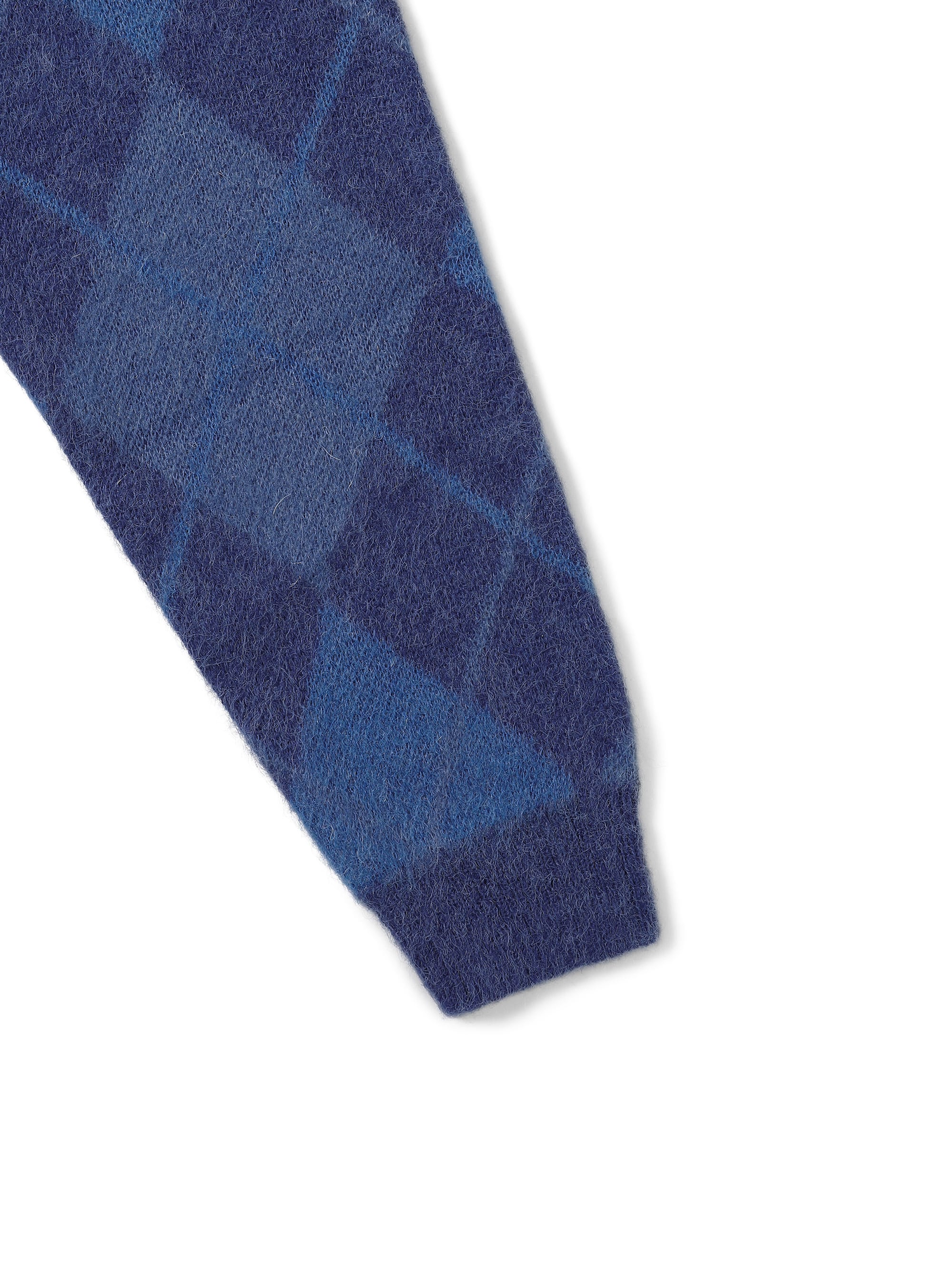 thisisneverthat - Mohair Argyle Knit Sweater (Blue) product image 3 | TRAB K-Fashion Australia