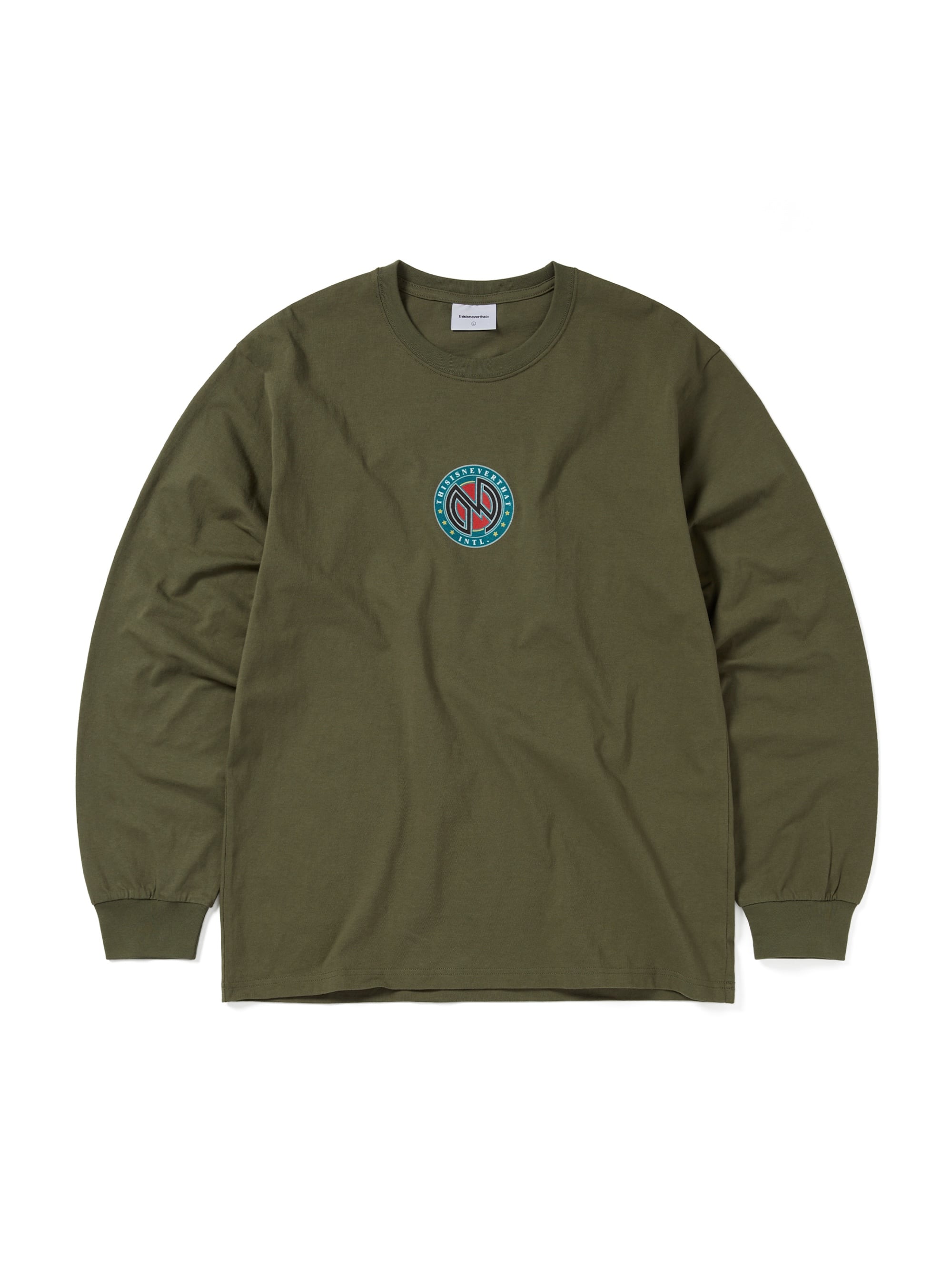 thisisneverthat - Monogram L/S Tee (Light Olive) product image 1 | TRAB K-Fashion Australia
