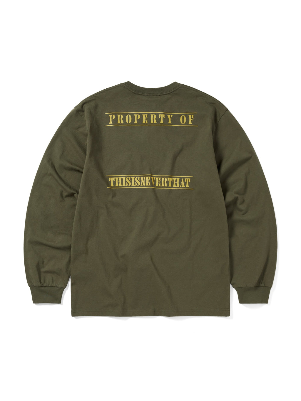 thisisneverthat - Monogram L/S Tee (Olive) product image 3 | TRAB K-Fashion Australia