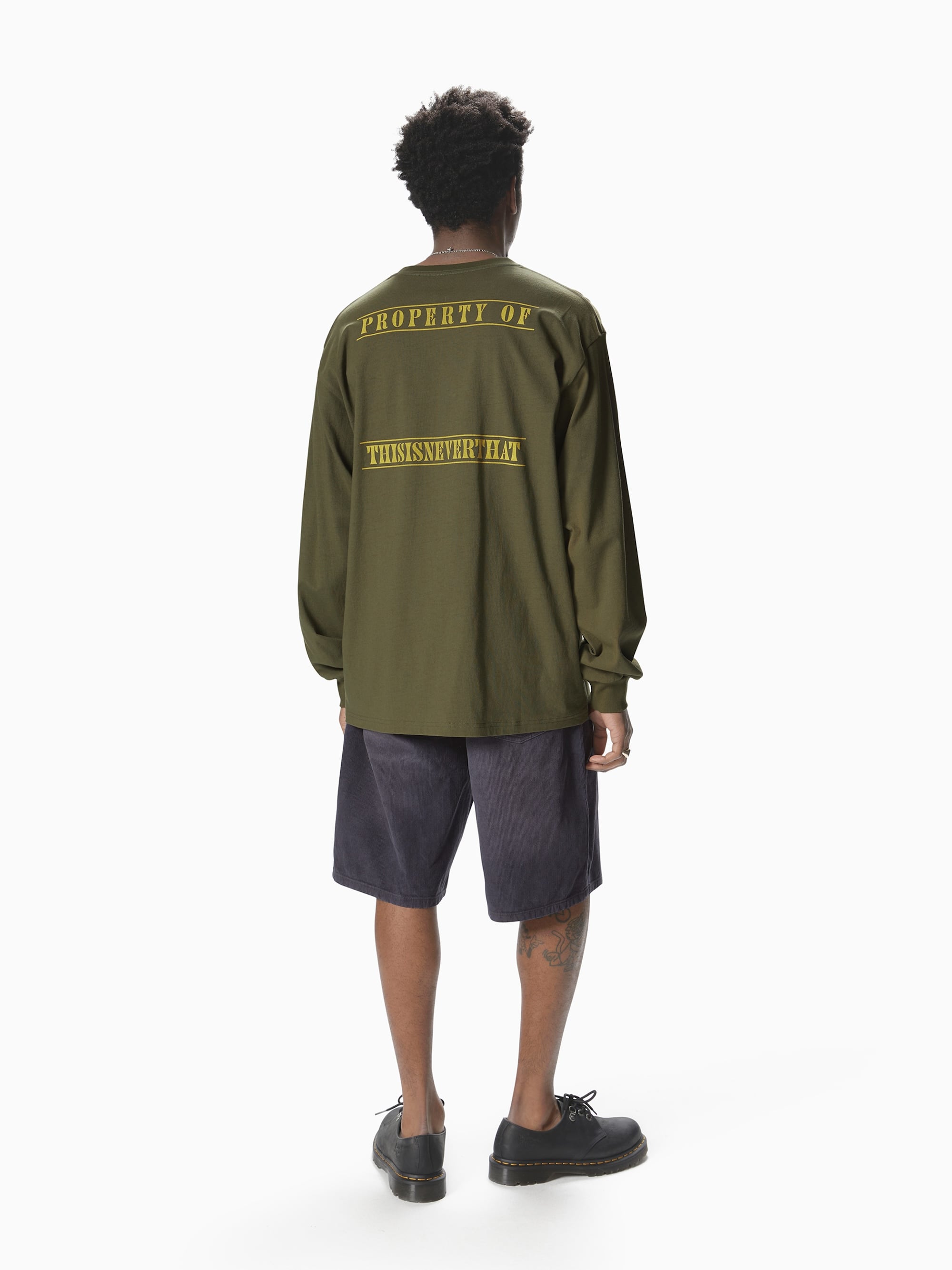 thisisneverthat - Monogram L/S Tee (Light Olive) product image 5 | TRAB K-Fashion Australia