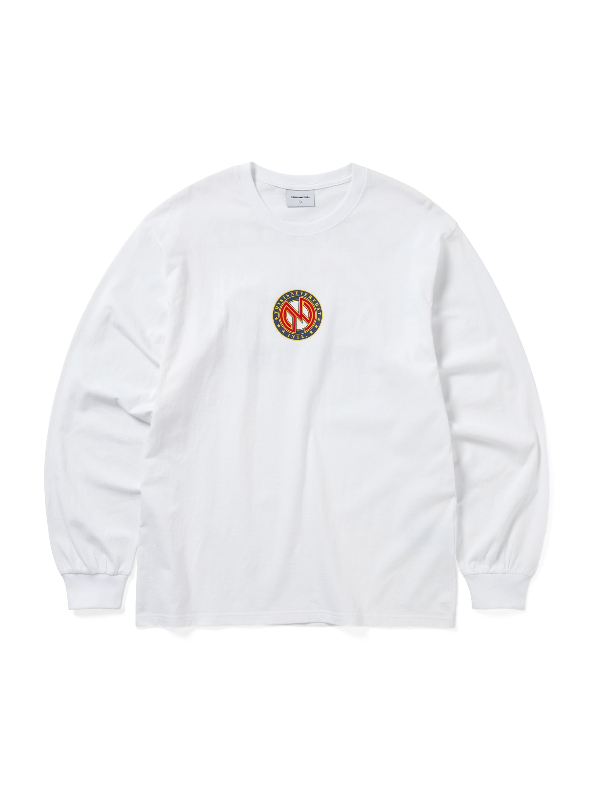 thisisneverthat - Monogram L/S Tee (White) product image 1 | TRAB K-Fashion Australia