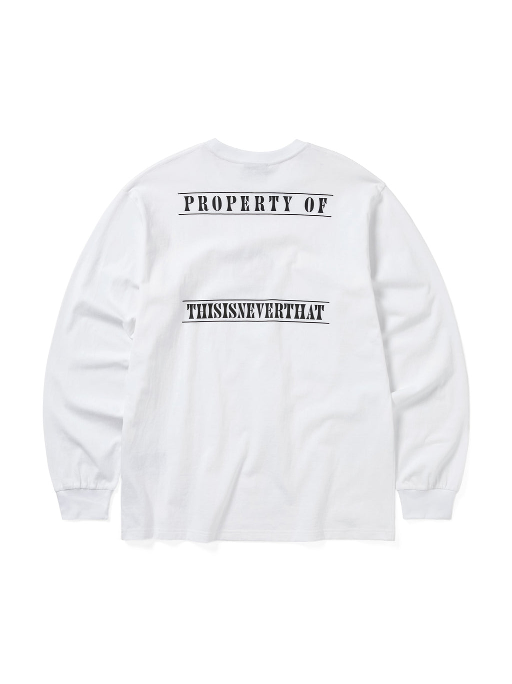 thisisneverthat - Monogram L/S Tee (Light White) product image 3 | TRAB K-Fashion Australia