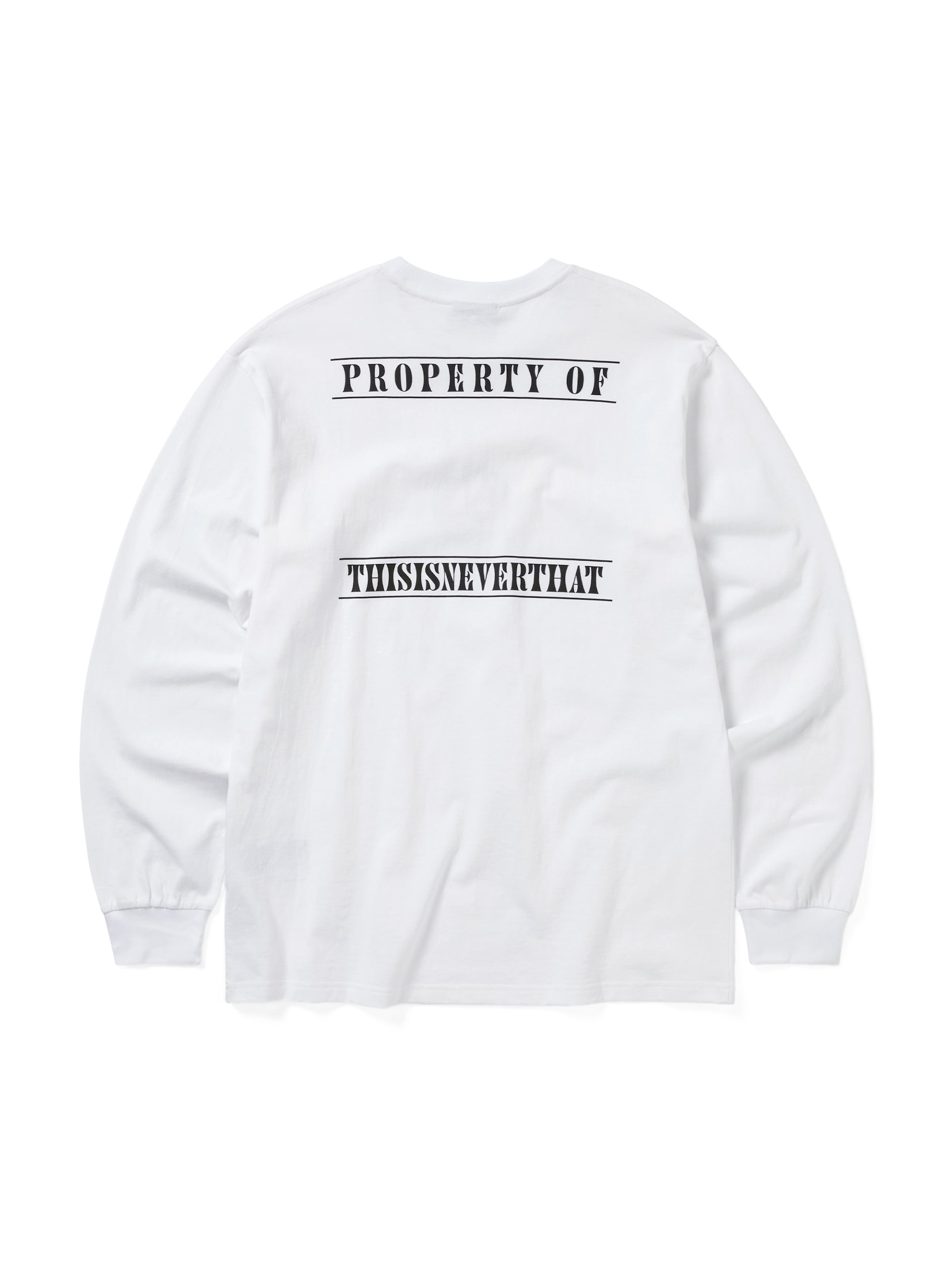 thisisneverthat - Monogram L/S Tee (Light White) product image 3 | TRAB K-Fashion Australia
