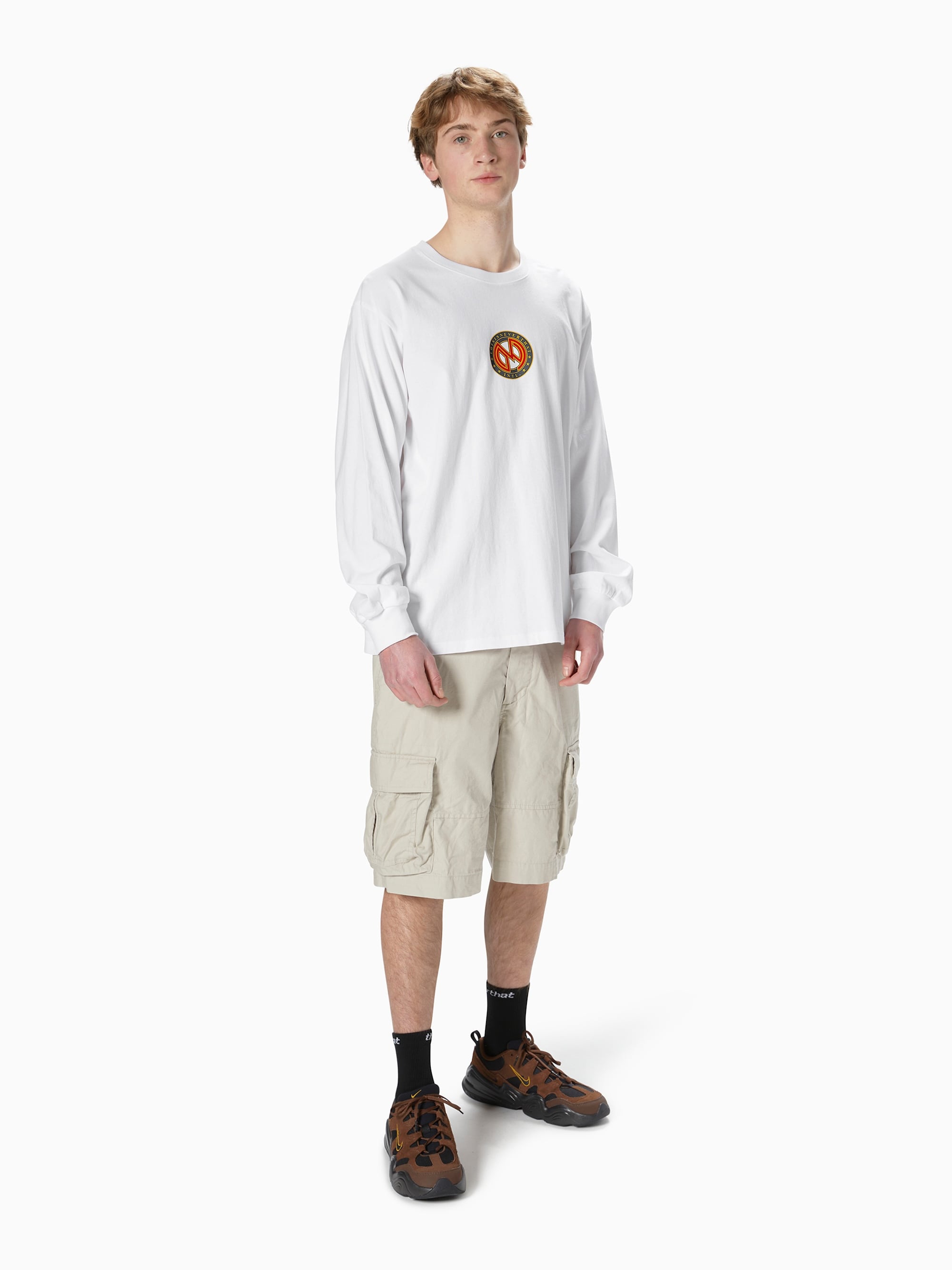 thisisneverthat - Monogram L/S Tee (Light White) product image 4 | TRAB K-Fashion Australia