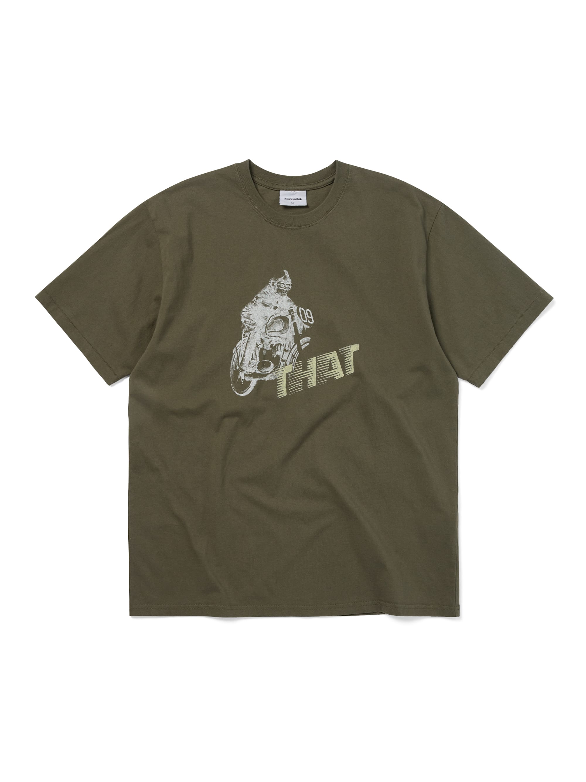thisisneverthat - Motorcycle Tee (Heather Olive) product image 1 | TRAB K-Fashion Australia