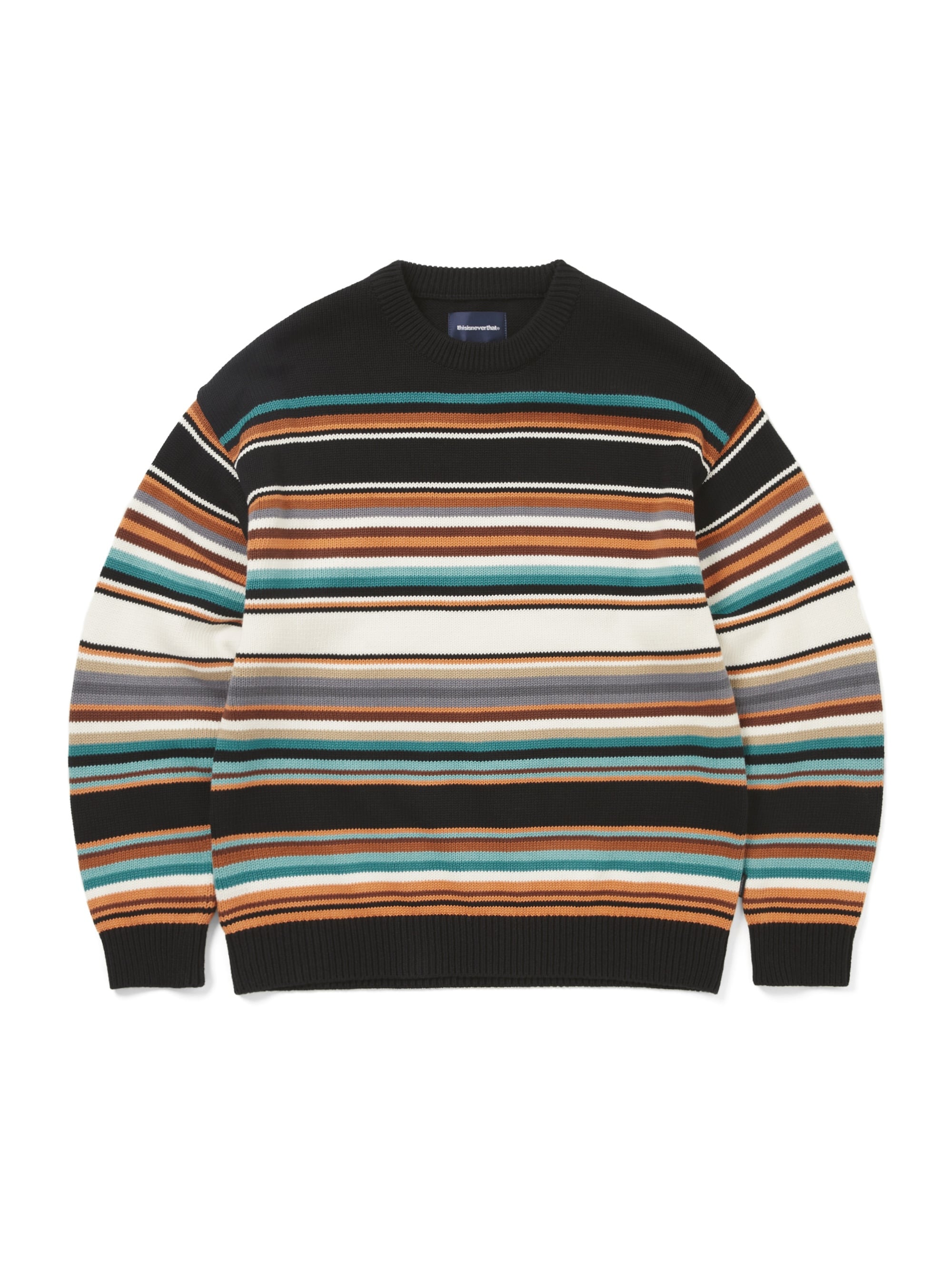 thisisneverthat - Multi Striped Sweater Black/White (W) product image 1 | TRAB K-Fashion Australia