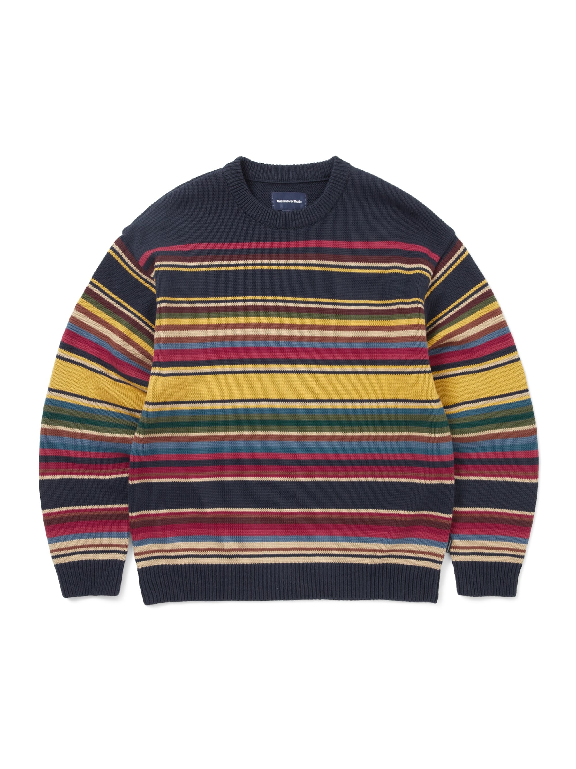 thisisneverthat - Multi Striped Sweater (Navy/Yellow) product image 1 | TRAB K-Fashion Australia