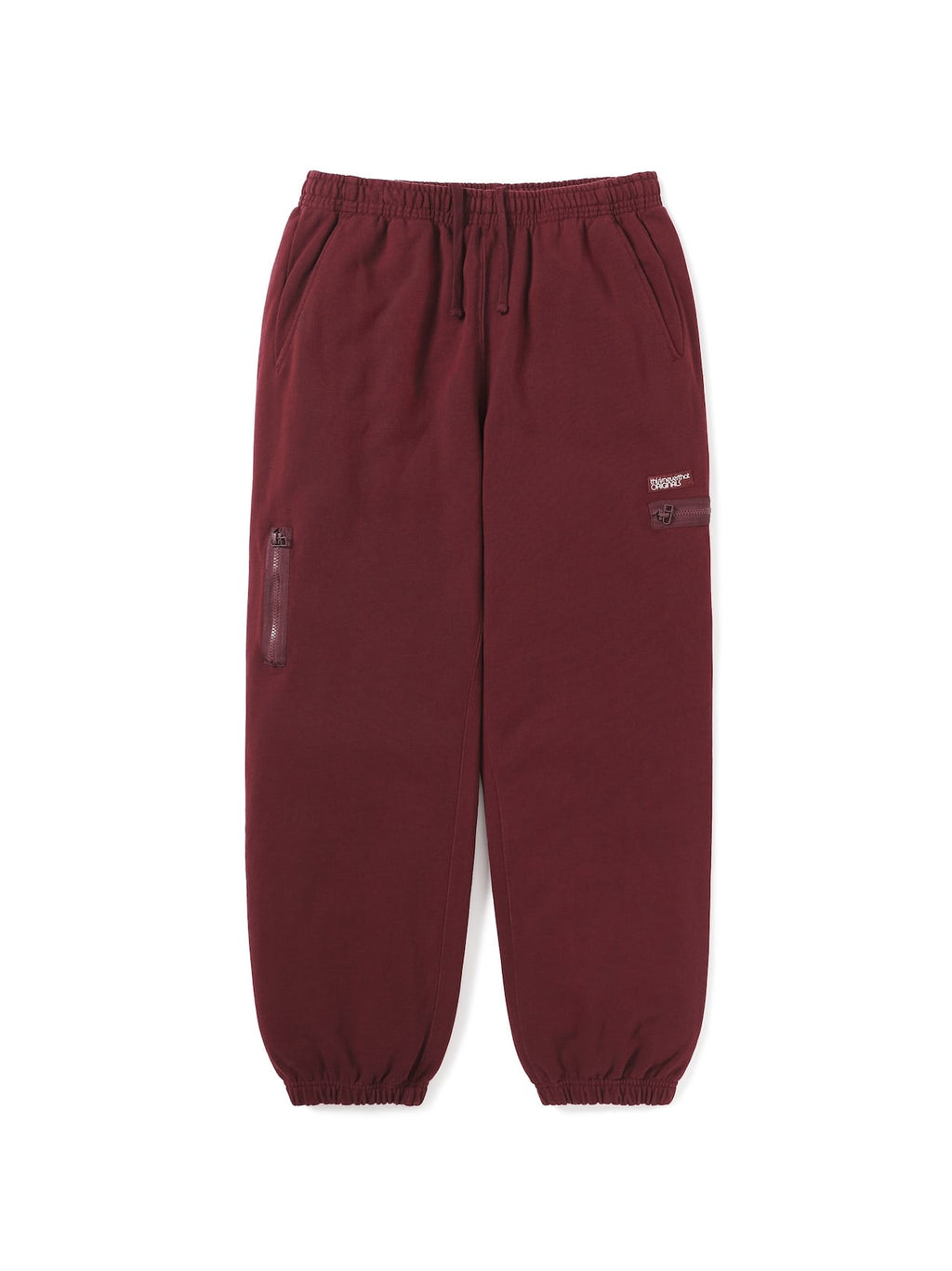 thisisneverthat - Multi Zip Sweatpant (burgundy) product image 1 | TRAB K-Fashion Australia