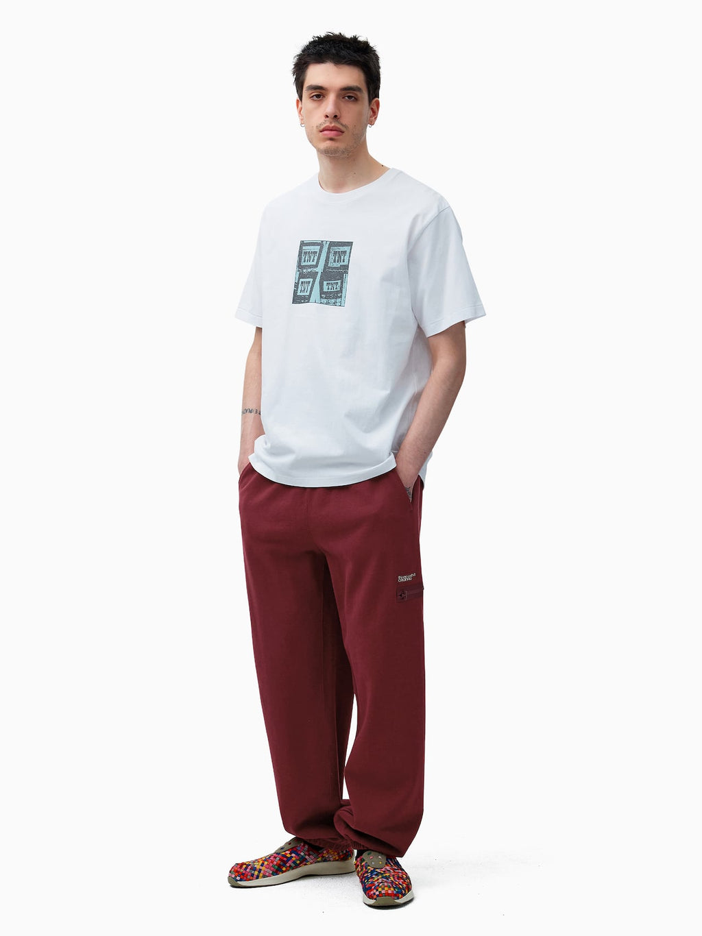 thisisneverthat - Multi Zip Sweatpant (burgundy) product image 7 | TRAB K-Fashion Australia