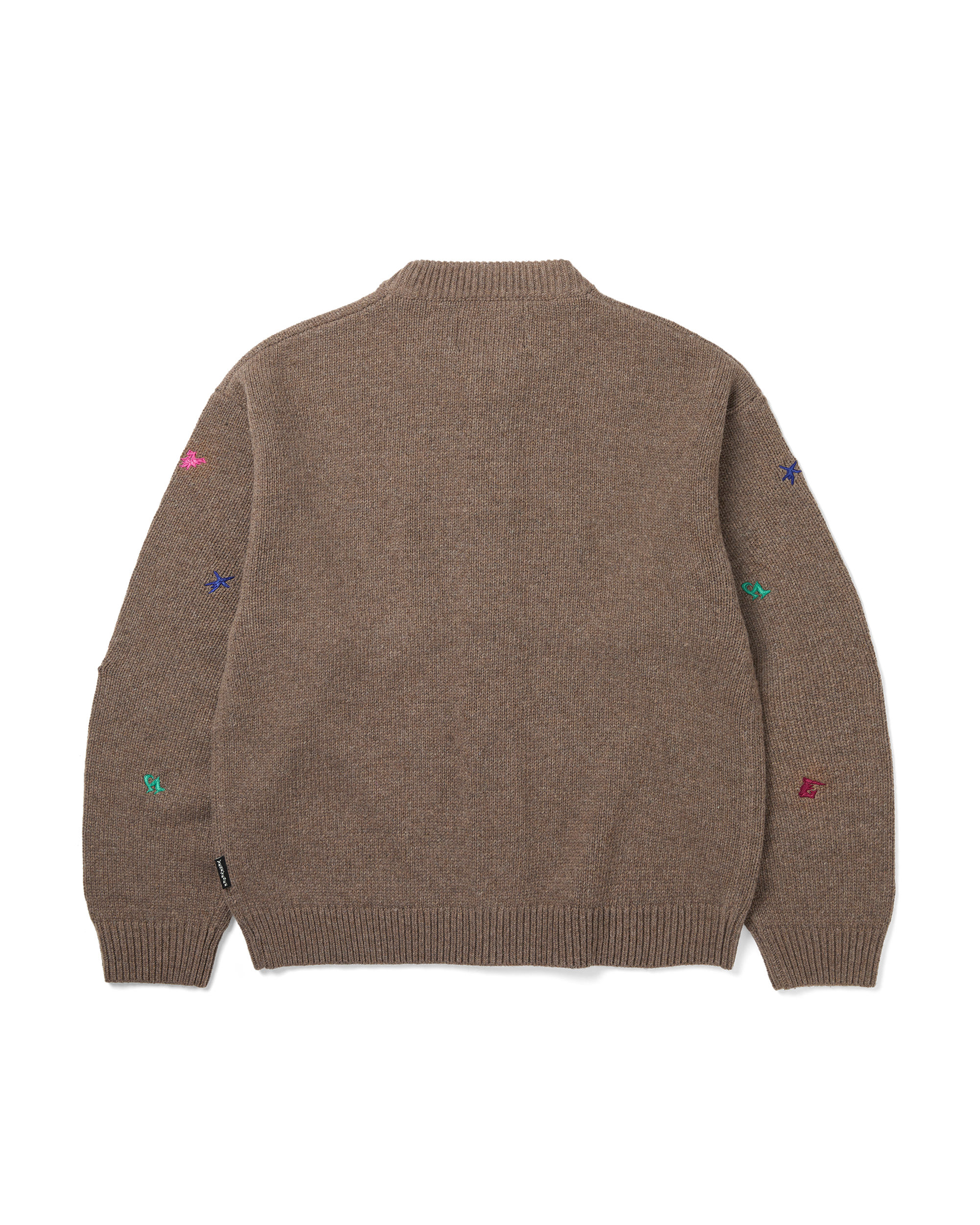 yeseyesee - Multi Embroidery Knit Cardigan (Brown) product image 2 | TRAB K-Fashion Australia