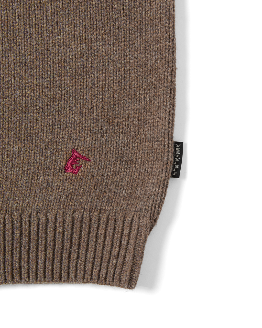 yeseyesee - Multi Embroidery Knit Cardigan (Brown) product image 5 | TRAB K-Fashion Australia