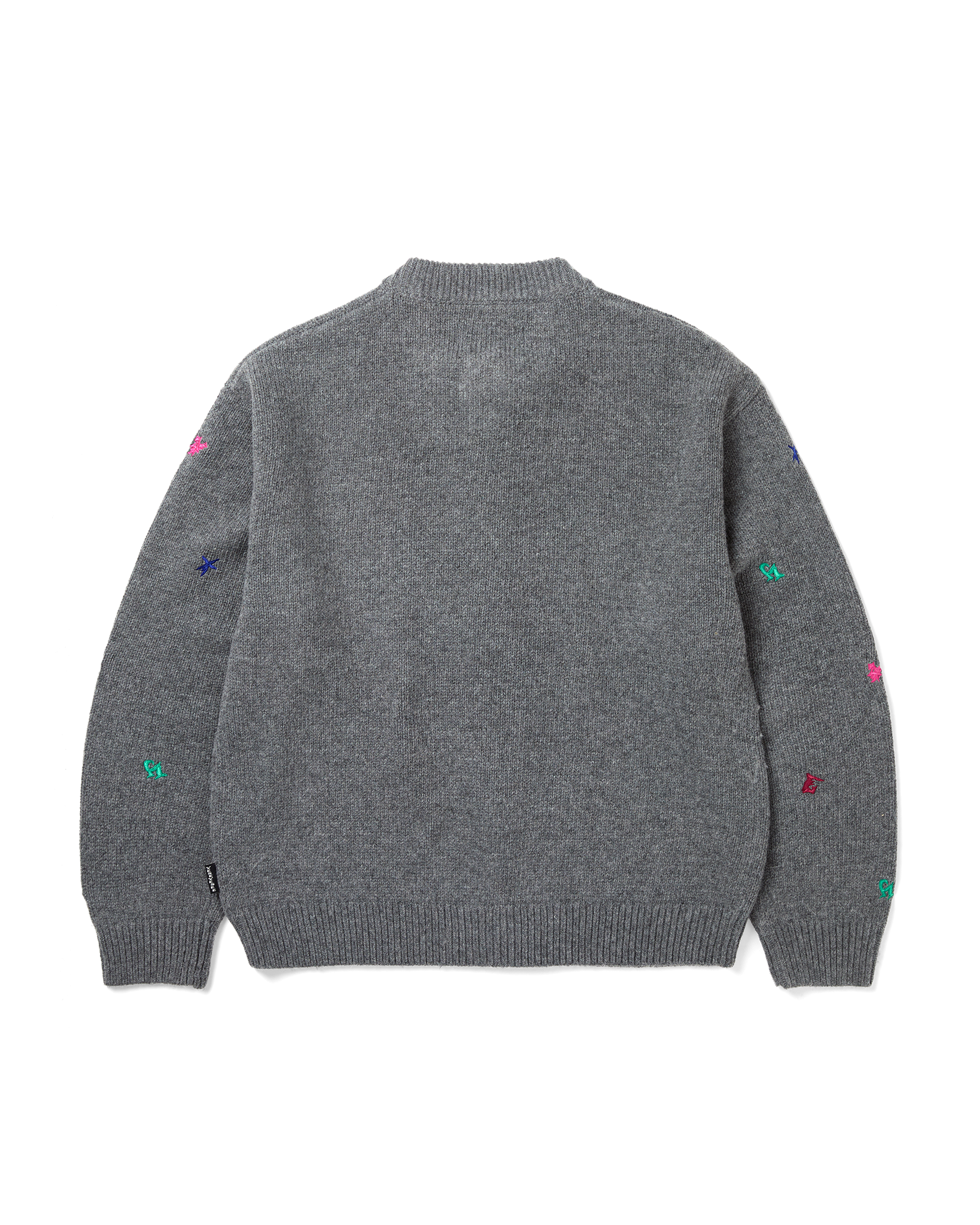 yeseyesee - Multi Embroidery Knit Cardigan (Grey) product image 2 | TRAB K-Fashion Australia