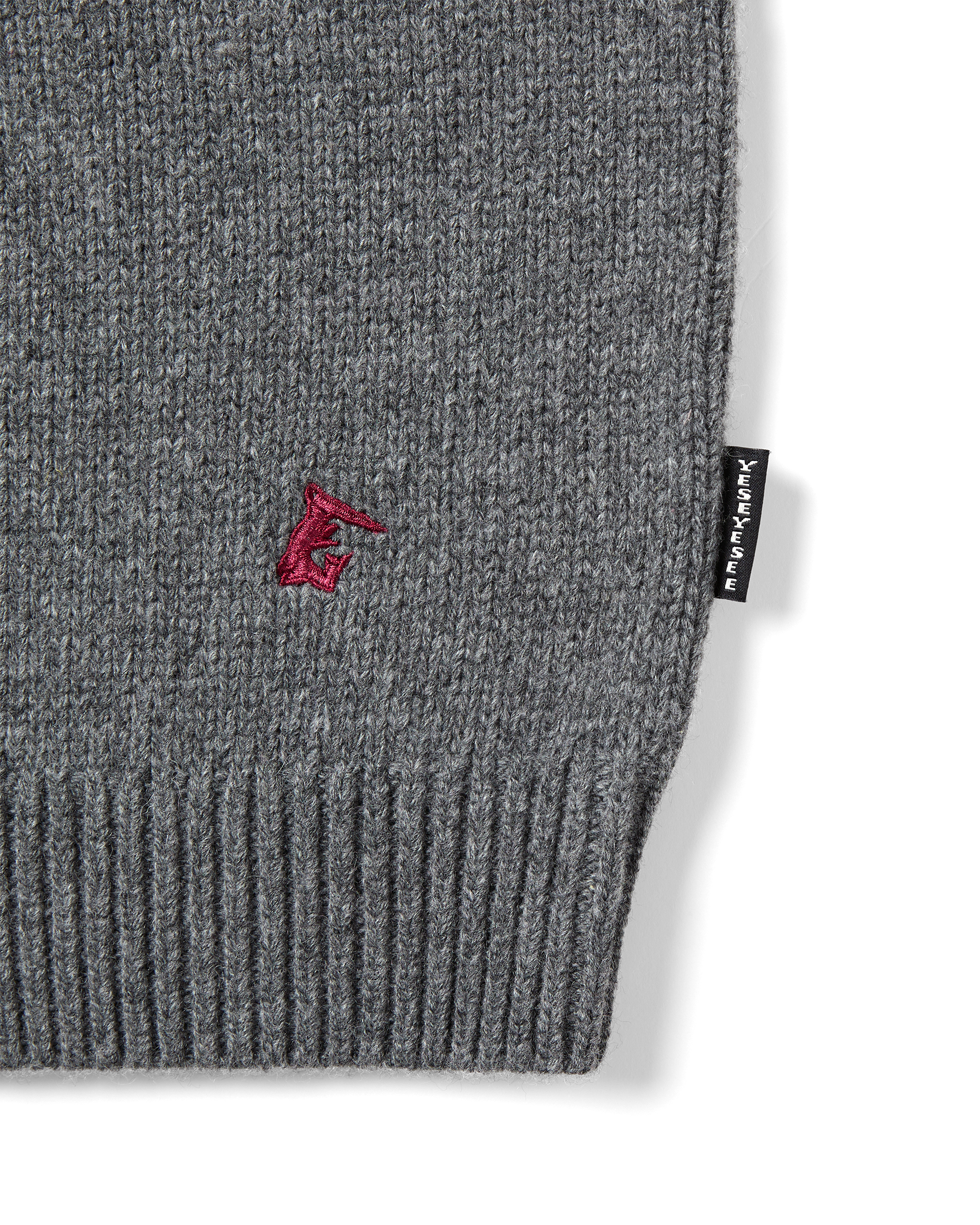 yeseyesee - Multi Embroidery Knit Cardigan (Grey) product image 5 | TRAB K-Fashion Australia