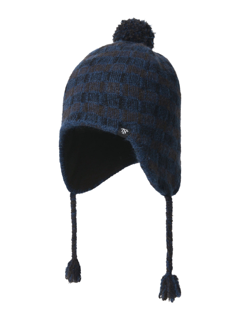 thisisneverthat - Multicolor Pom Earflap Beanie (Navy) product image 1 | TRAB K-Fashion Australia