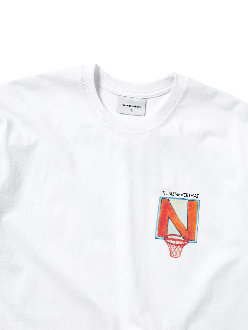 thisisneverthat - N Basketball Hoop Tee (White) product image 2 | TRAB K-Fashion Australia