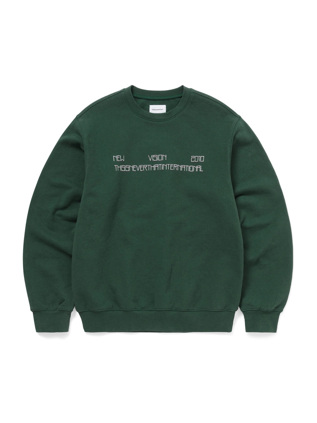 thisisneverthat - NEW VISION 2010 Crewneck (Dark Green) product image 1 | TRAB K-Fashion Australia