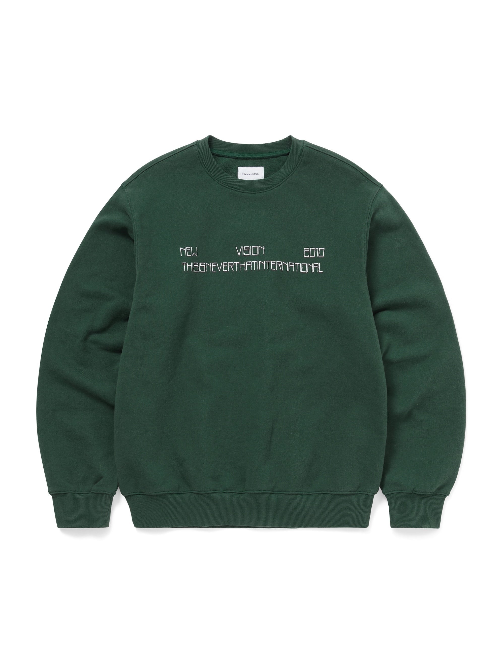 thisisneverthat - NEW VISION 2010 Crewneck (Dark Green) product image 1 | TRAB K-Fashion Australia