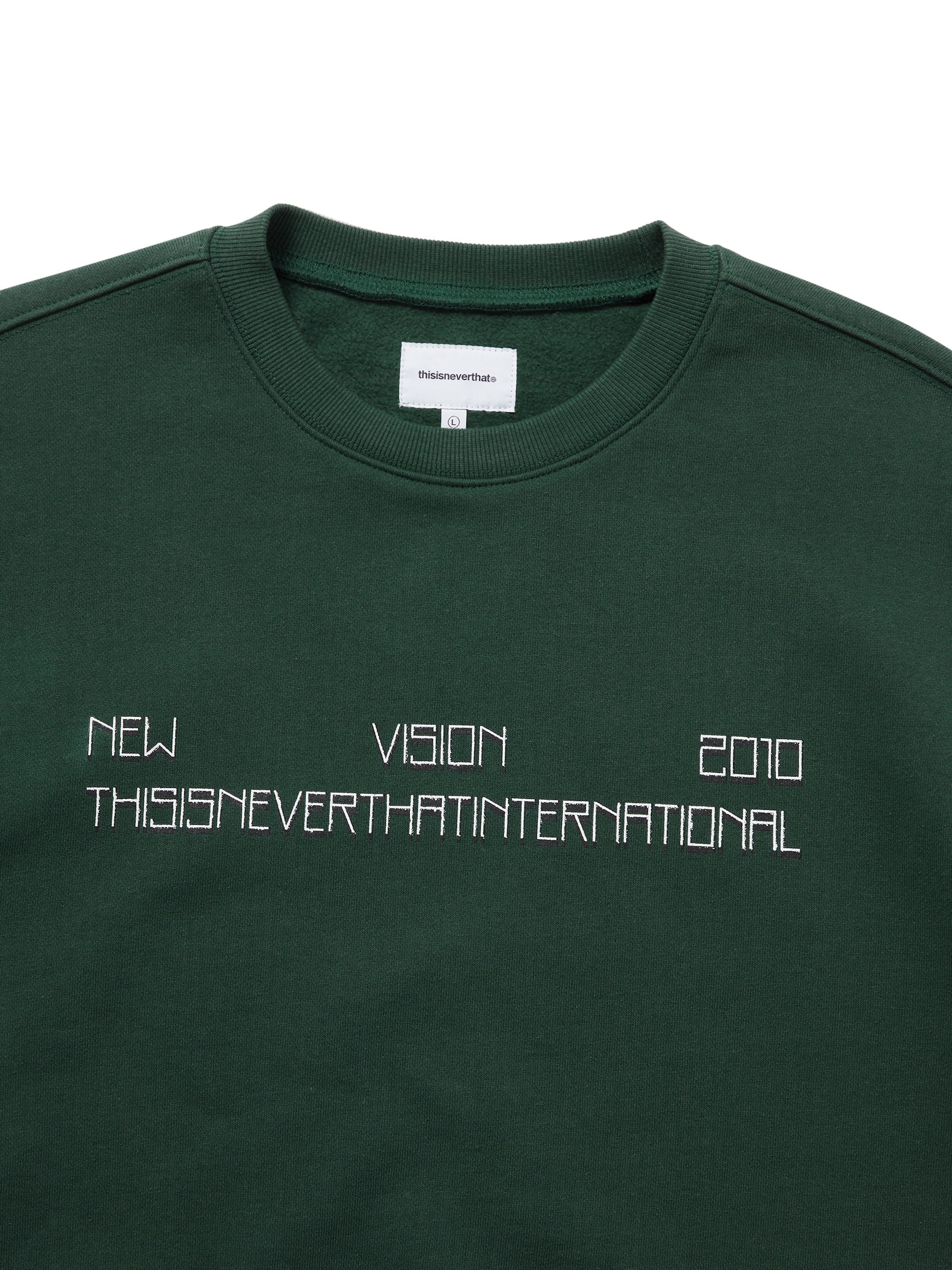 thisisneverthat - NEW VISION 2010 Crewneck (Dark Green) product image 2 | TRAB K-Fashion Australia