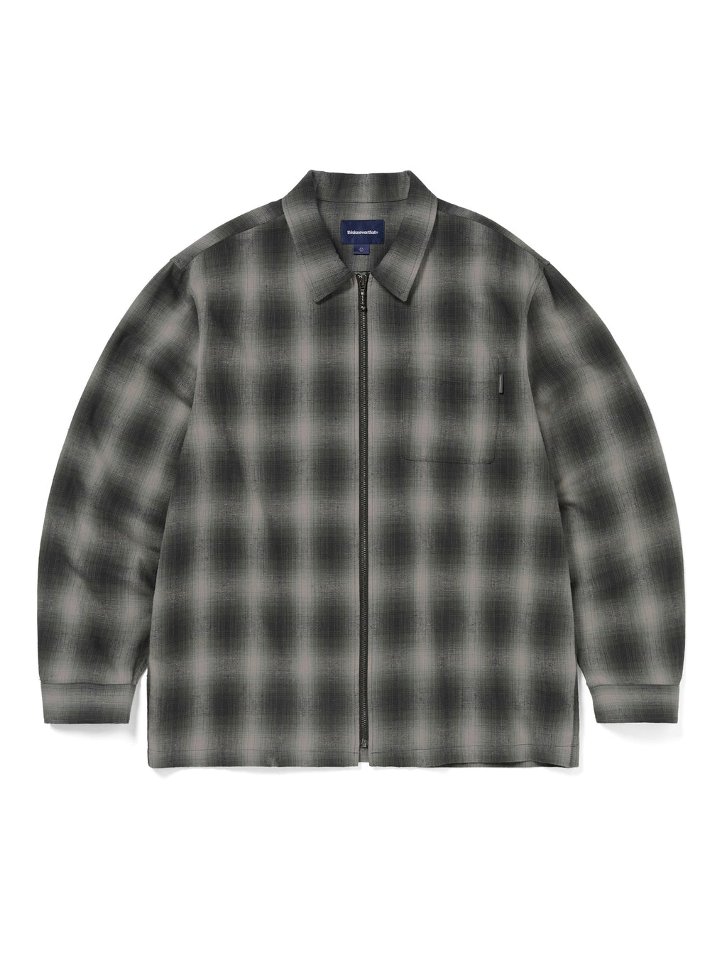 thisisneverthat - Nep Check Zip Shirt (Black) product image 1 | TRAB K-Fashion Australia