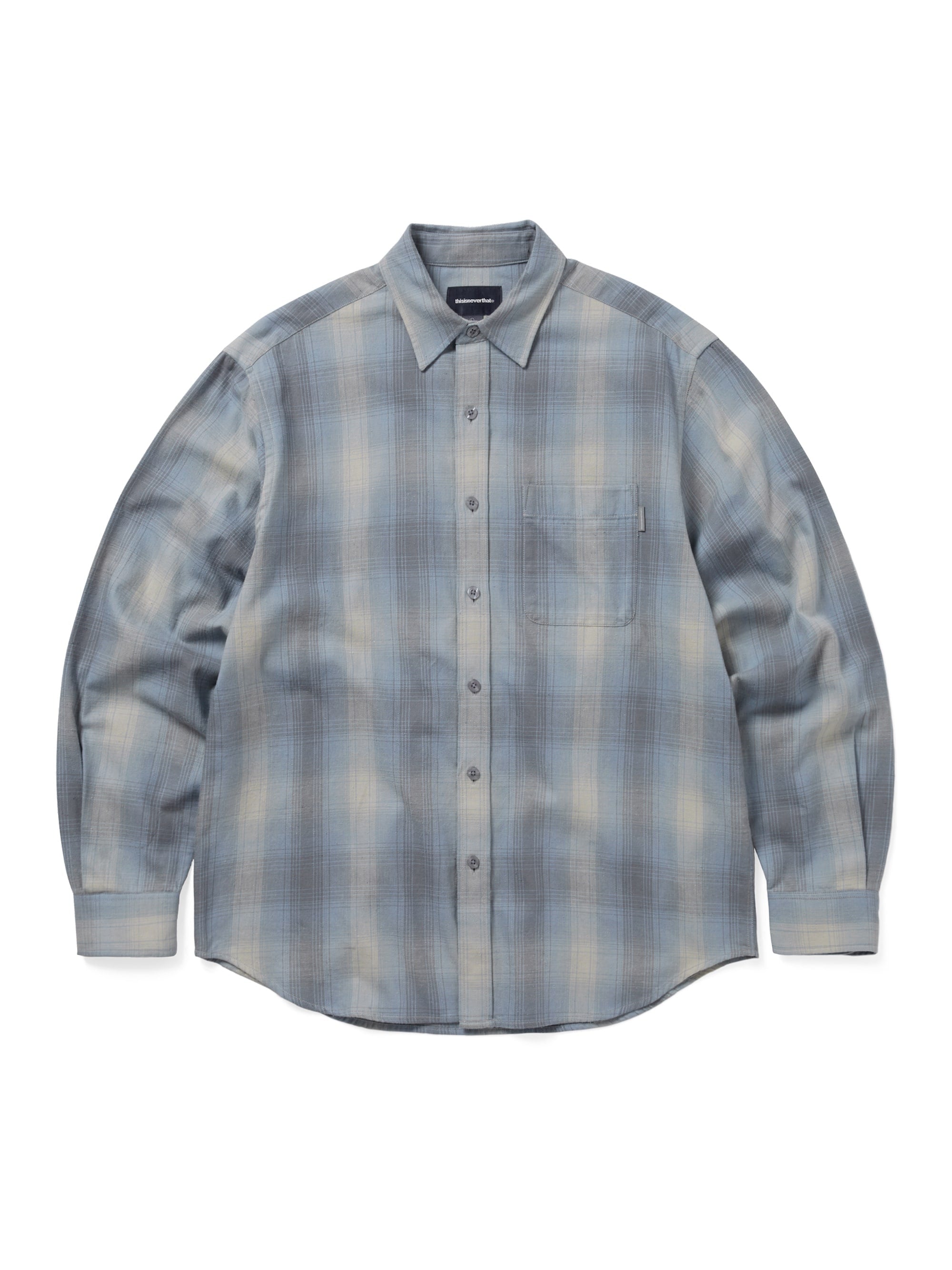thisisneverthat - Nep Shadow Check Shirt (Blue) product image 1 | TRAB K-Fashion Australia