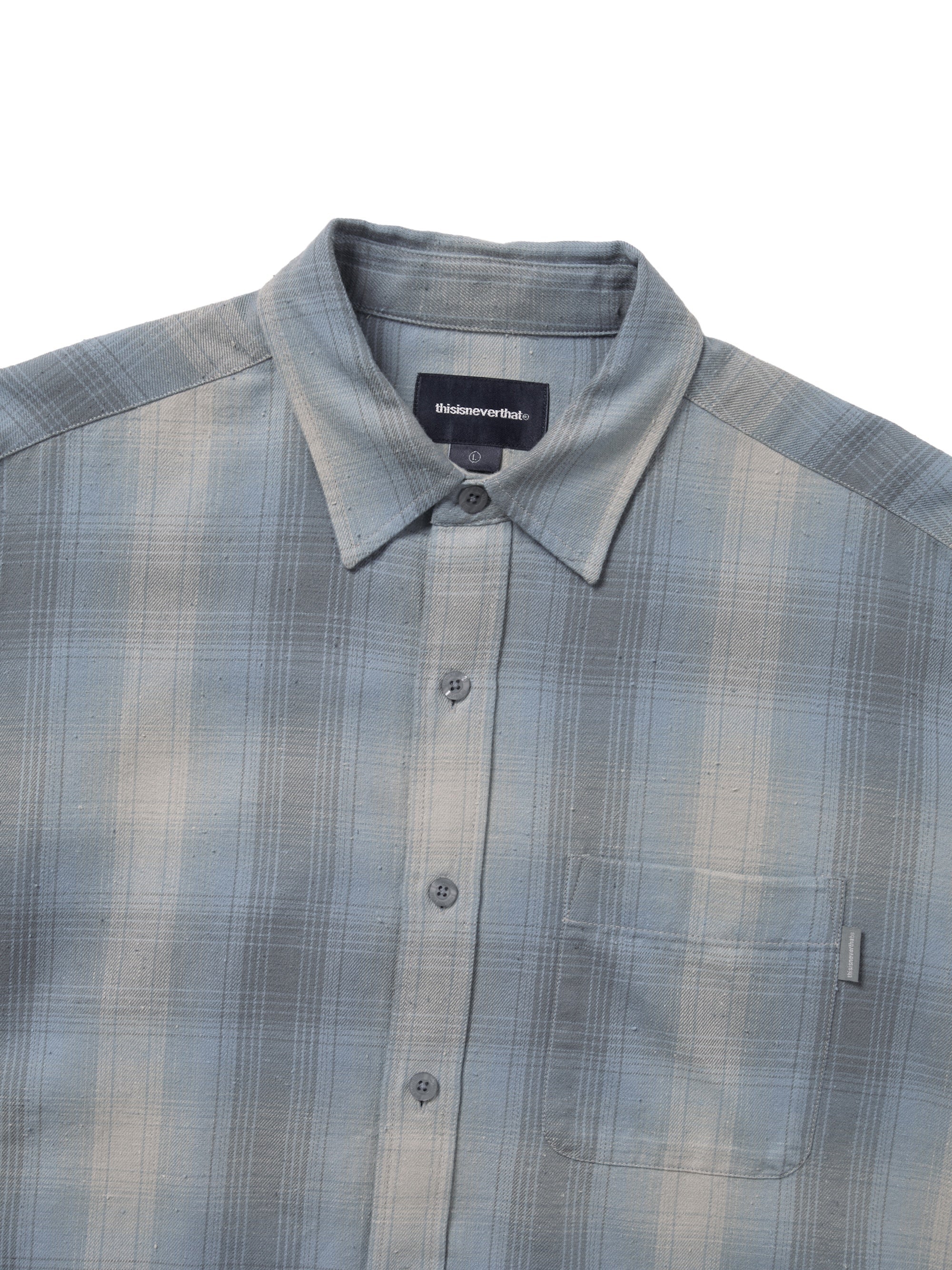 thisisneverthat - Nep Shadow Check Shirt (Blue) product image 2 | TRAB K-Fashion Australia