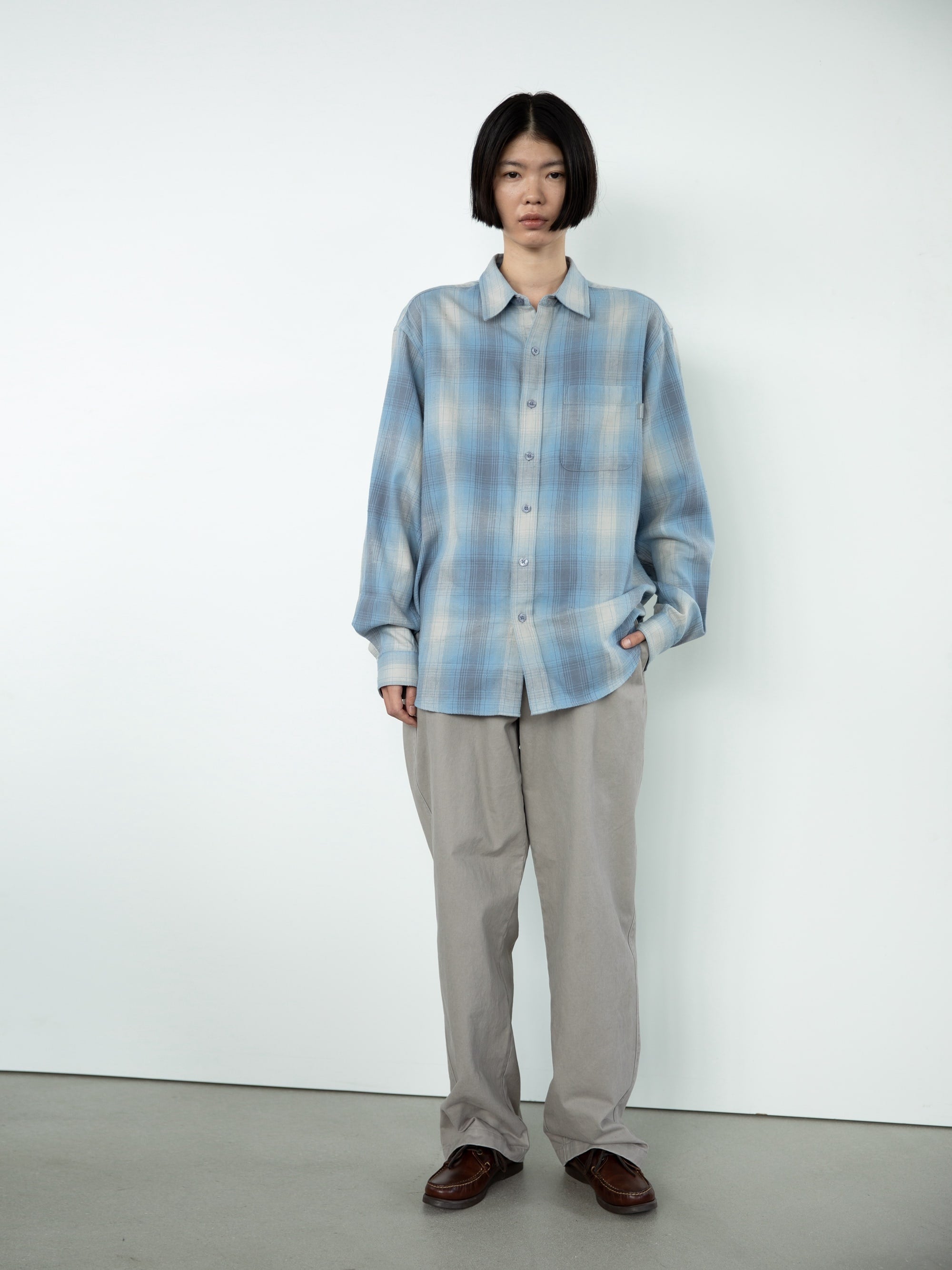 thisisneverthat - Nep Shadow Check Shirt (Blue) product image 4 | TRAB K-Fashion Australia