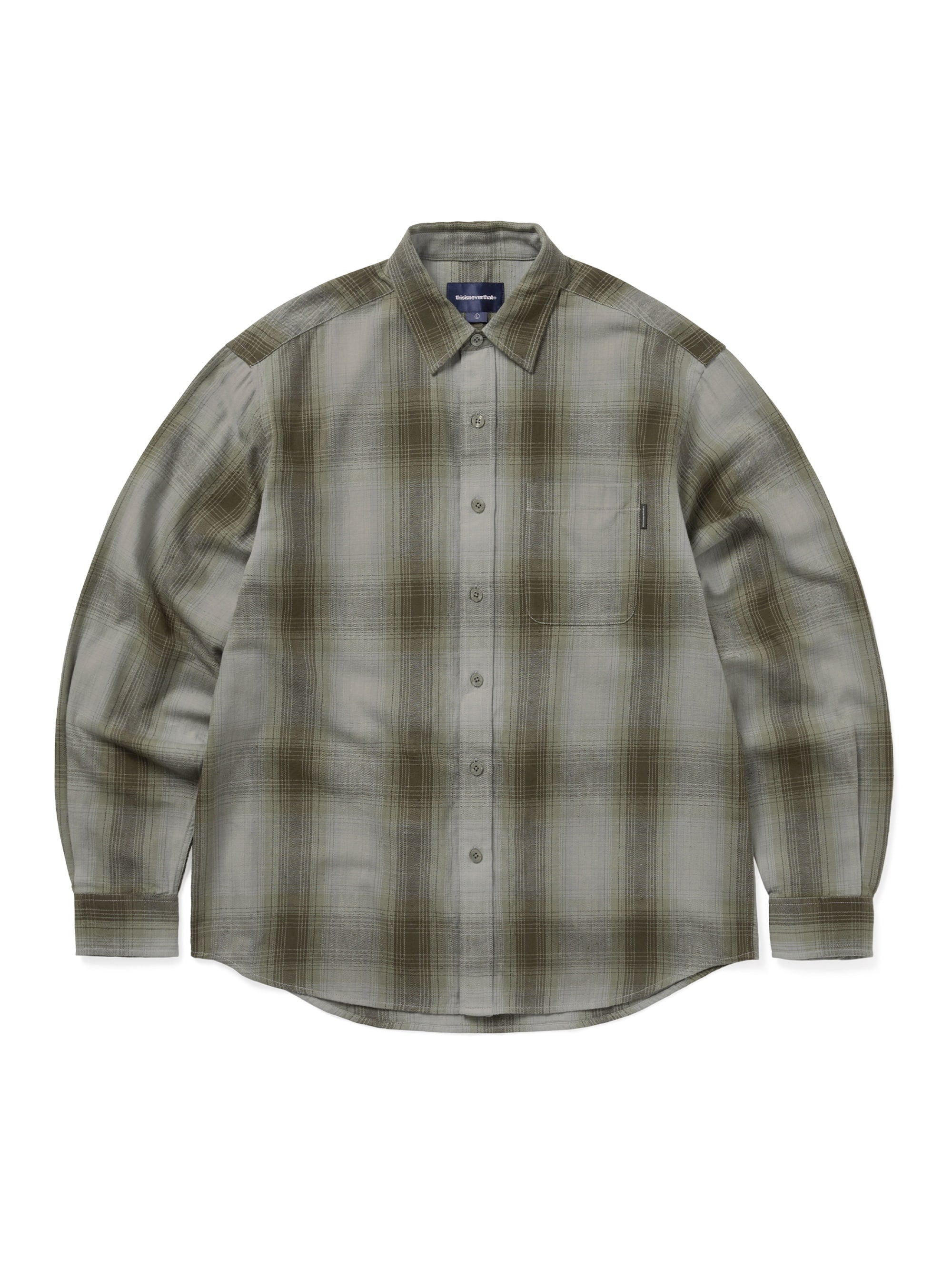 thisisneverthat - Nep Shadow Check Shirt (Khaki) product image 1 | TRAB K-Fashion Australia