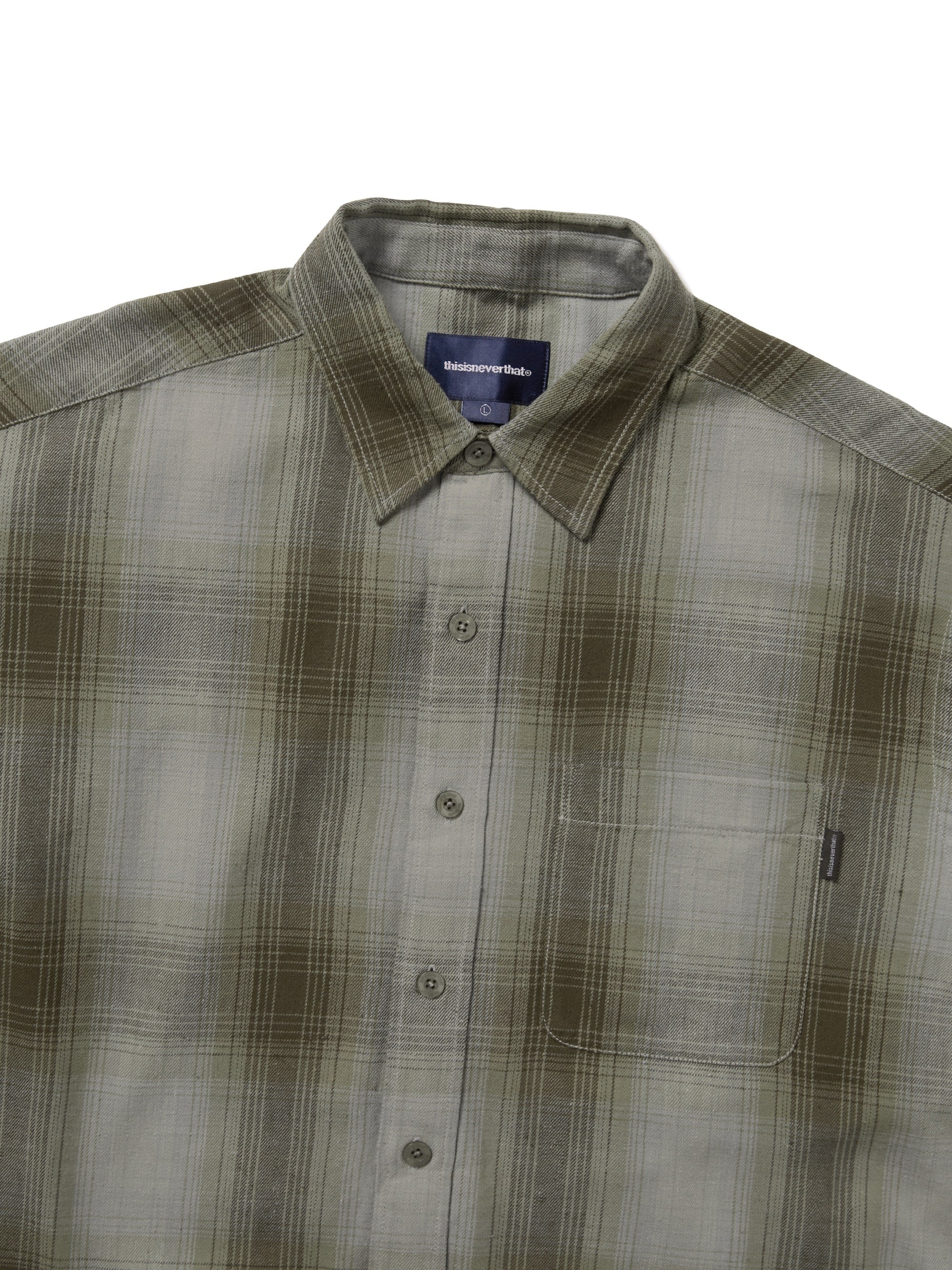 thisisneverthat - Nep Shadow Check Shirt (Khaki) product image 2 | TRAB K-Fashion Australia