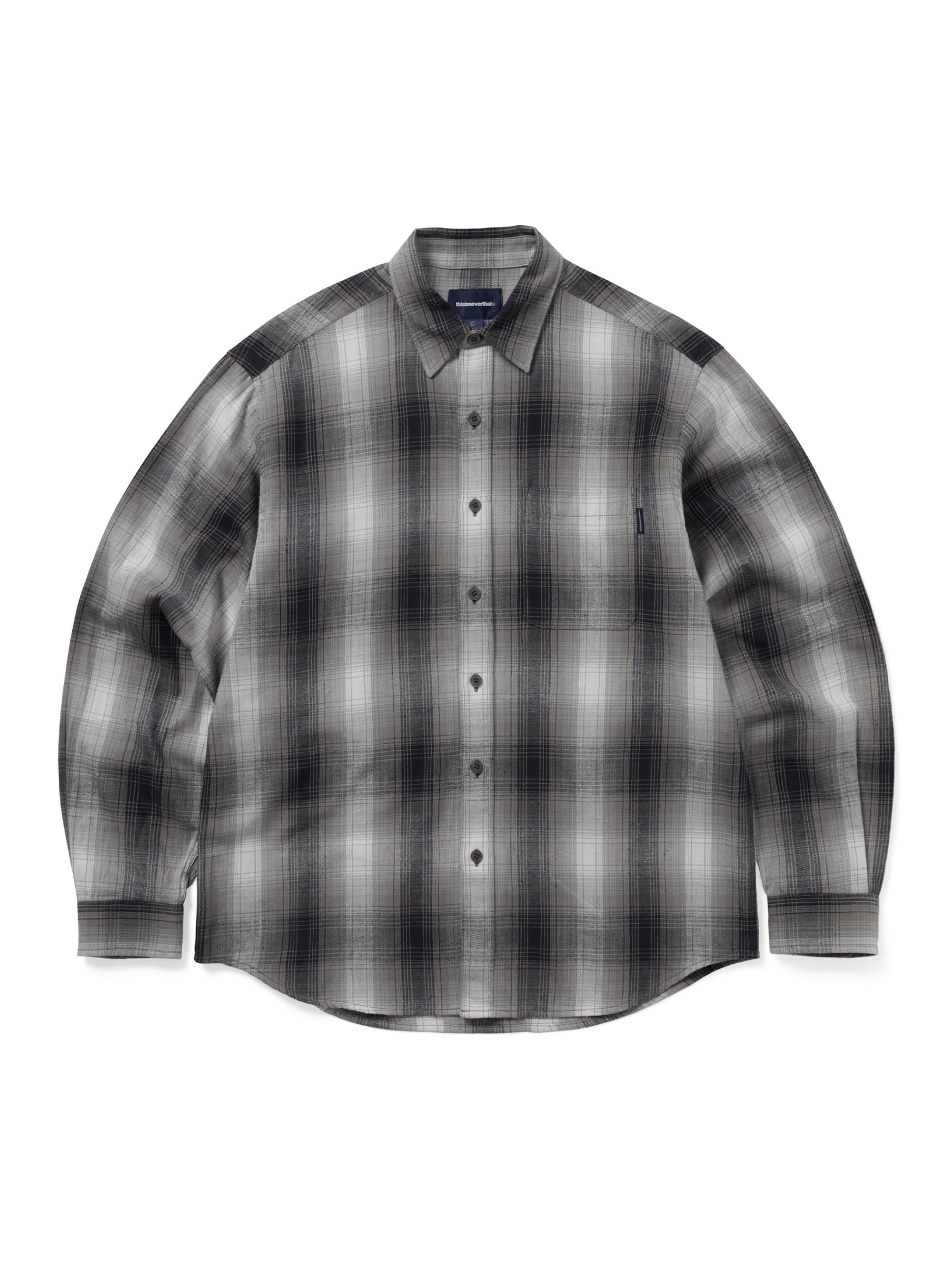thisisneverthat - Nep Shadow Check Shirt (Navy) product image 1 | TRAB K-Fashion Australia