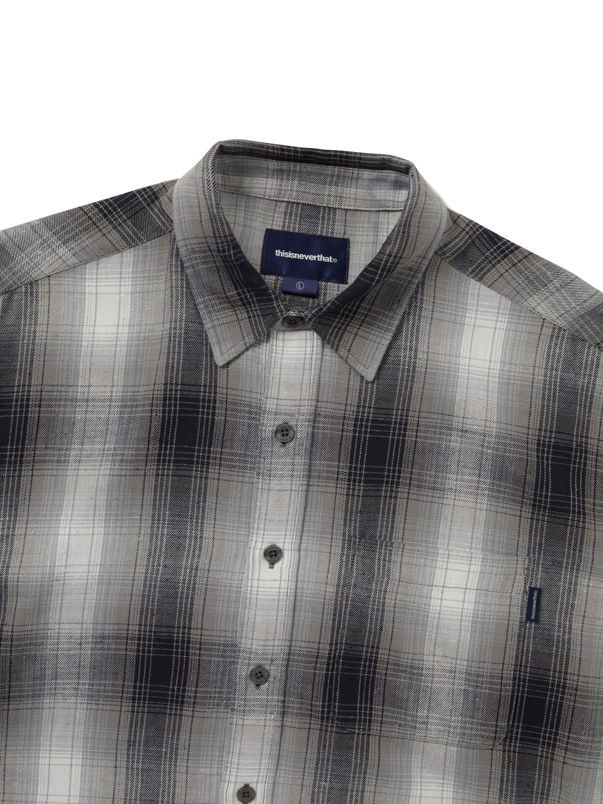 thisisneverthat - Nep Shadow Check Shirt (Navy) product image 2 | TRAB K-Fashion Australia