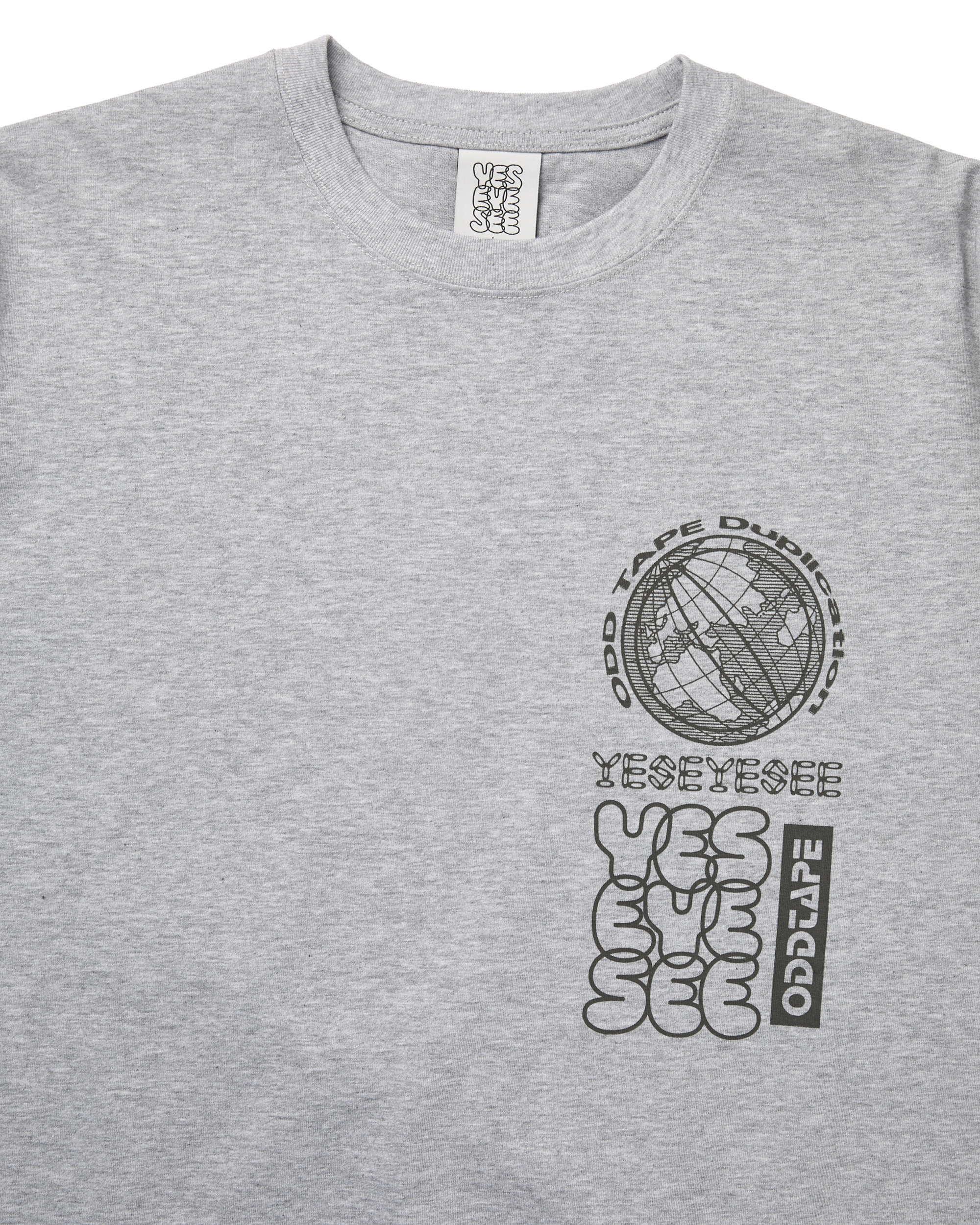yeseyesee - ODD TAPE Globe Tee (Grey) product image 3 | TRAB K-Fashion Australia
