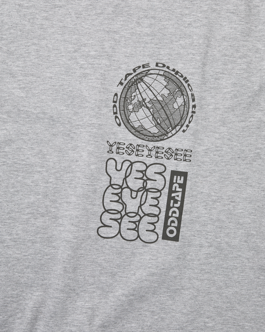 yeseyesee - ODD TAPE Globe Tee (Grey) product image 4 | TRAB K-Fashion Australia