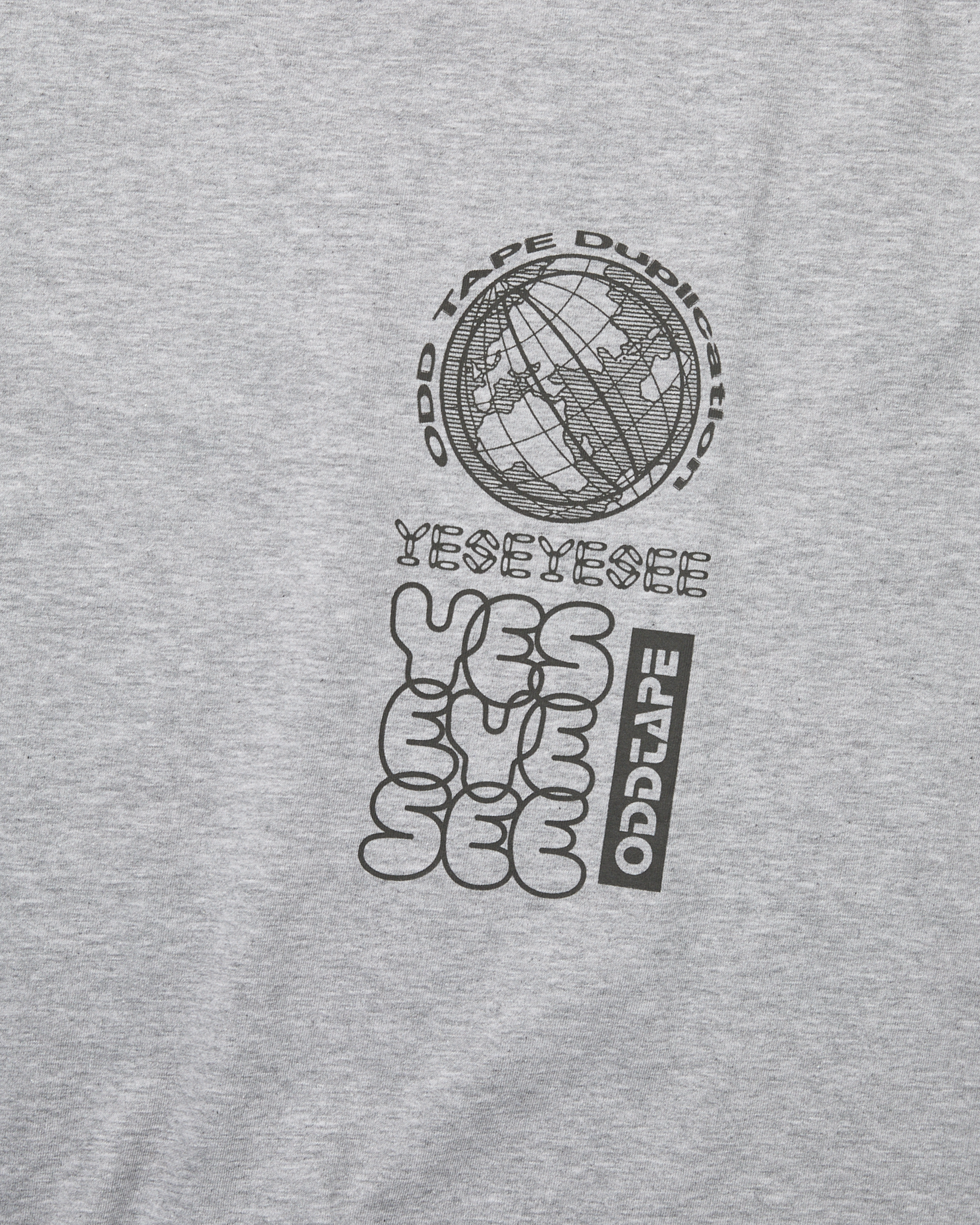 yeseyesee - ODD TAPE Globe Tee (Grey) product image 4 | TRAB K-Fashion Australia