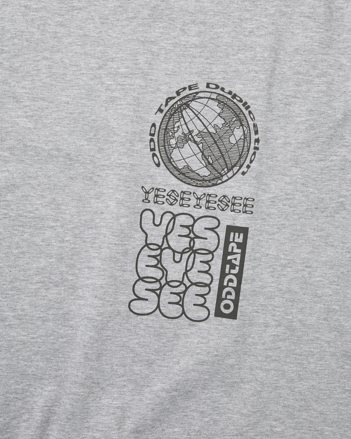 yeseyesee - ODD TAPE Globe Tee (Grey) product image 4 | TRAB K-Fashion Australia