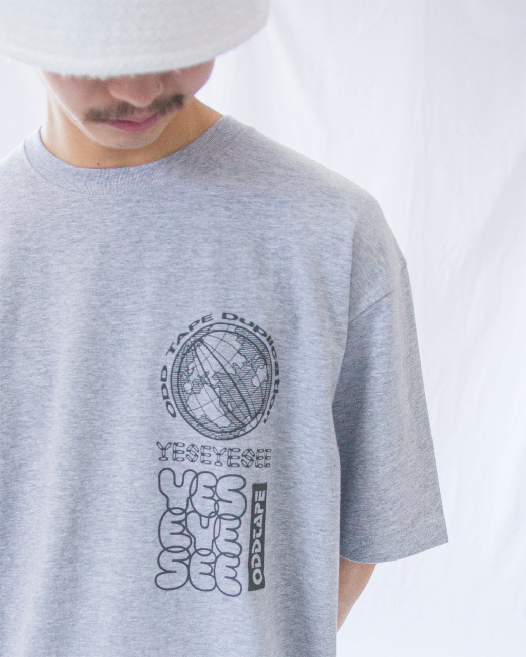 yeseyesee - ODD TAPE Globe Tee (Grey) product image 9 | TRAB K-Fashion Australia