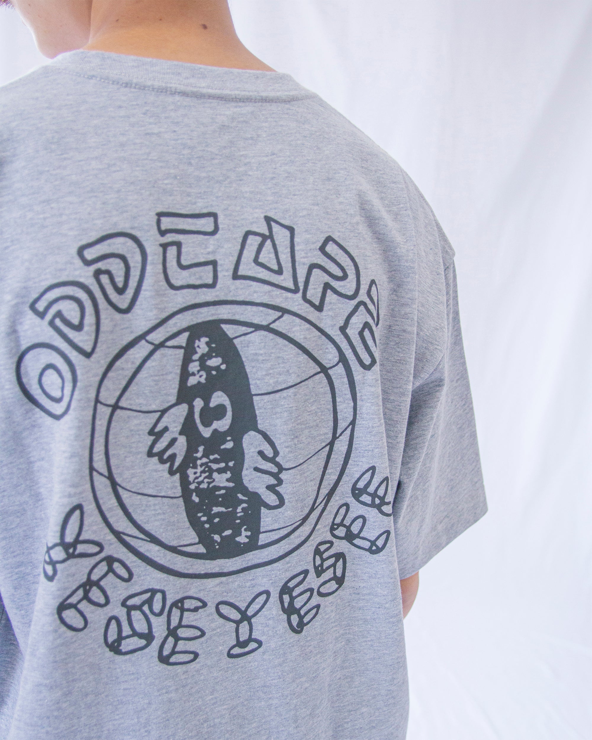 yeseyesee - ODD TAPE Globe Tee (Grey) product image 10 | TRAB K-Fashion Australia