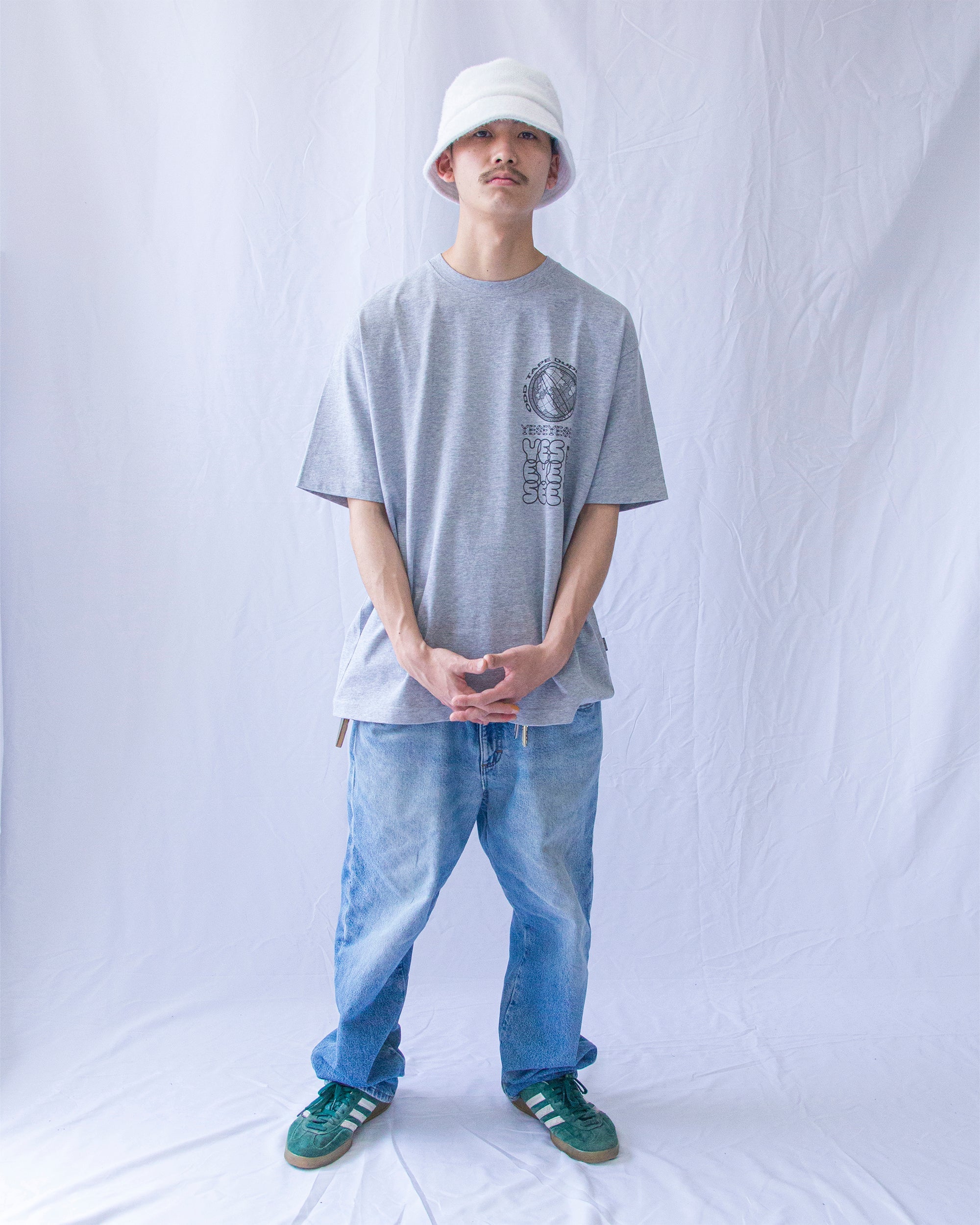 yeseyesee - ODD TAPE Globe Tee (Grey) product image 11 | TRAB K-Fashion Australia