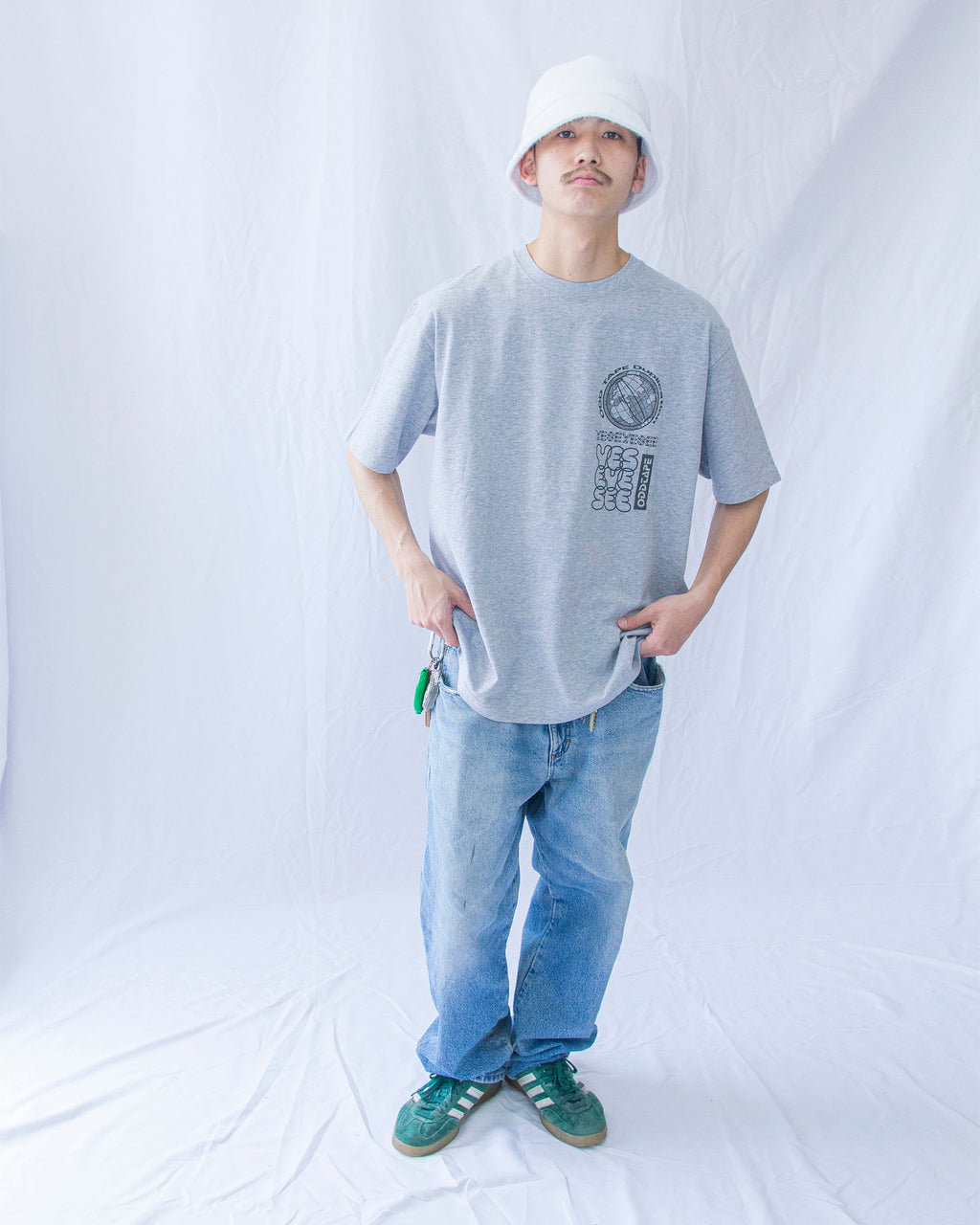 yeseyesee - ODD TAPE Globe Tee (Grey) product image 12 | TRAB K-Fashion Australia