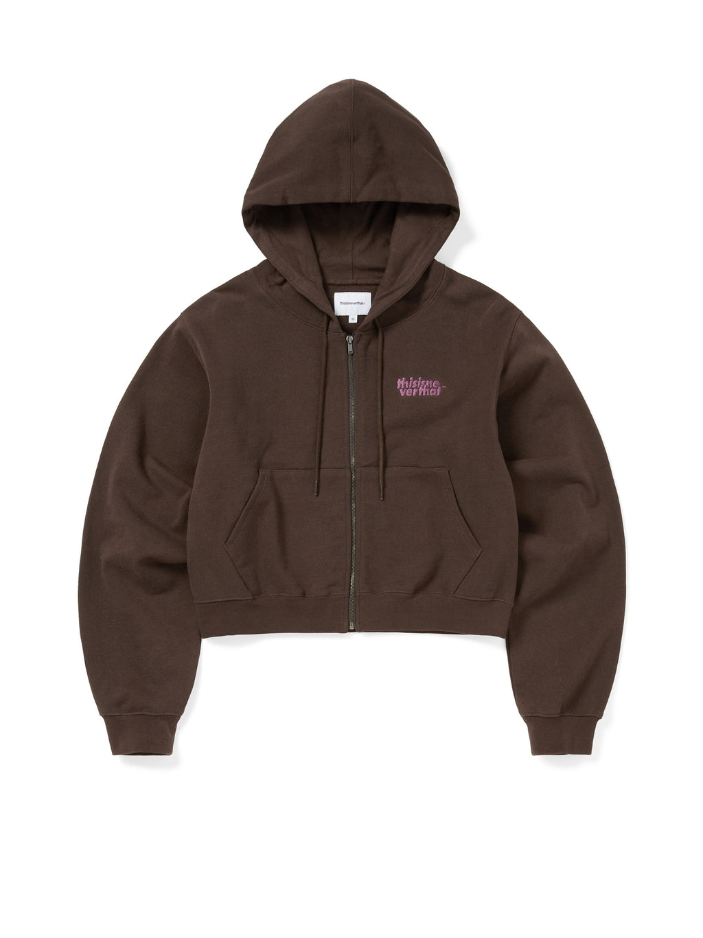 thisisneverthat - OL-Logo W Zip Up Hoodie (Chocolate) product image 1 | TRAB K-Fashion Australia