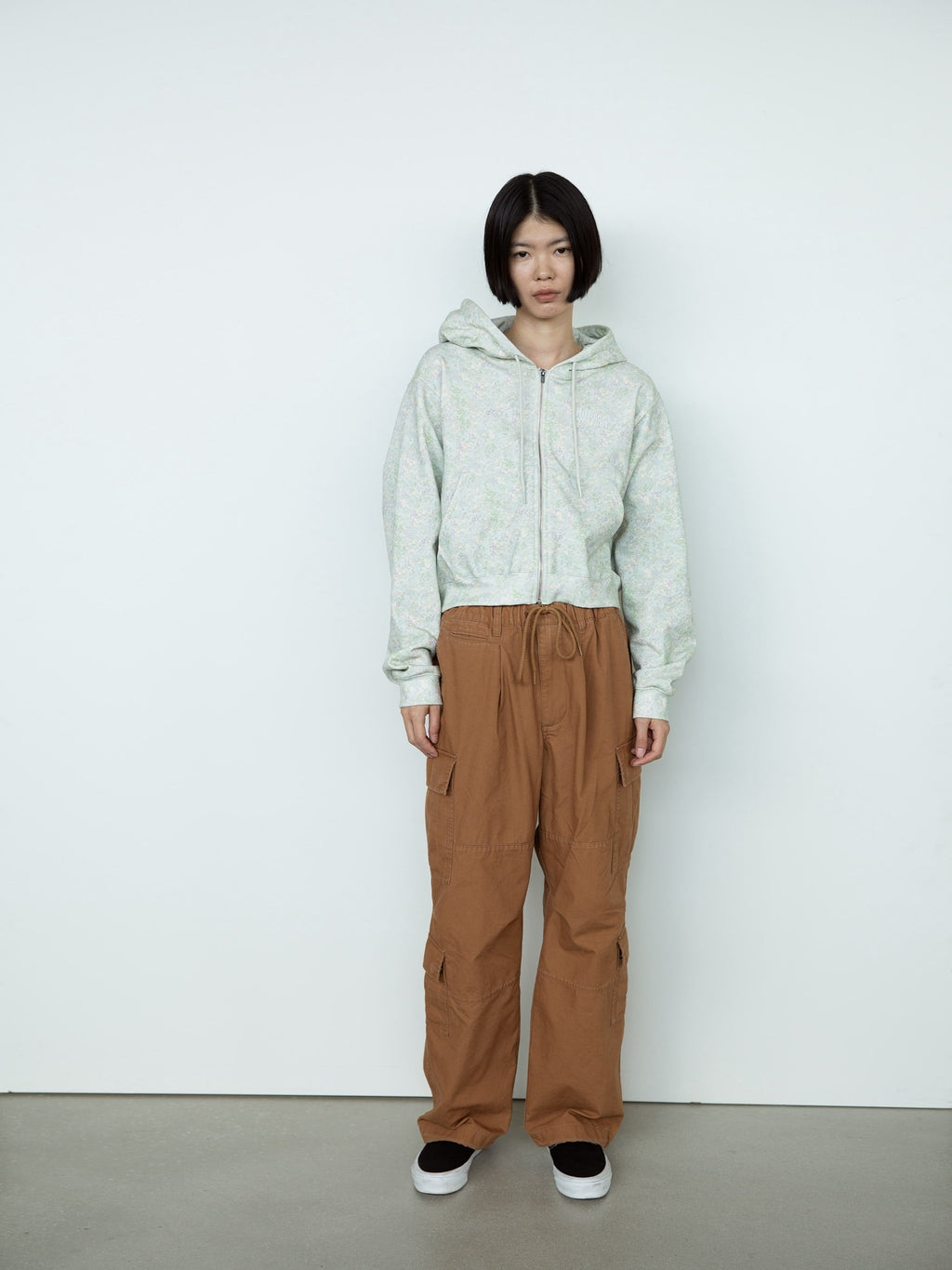 thisisneverthat - OL-Logo W Zip Up Hoodie (Floral Ivory) product image 4 | TRAB K-Fashion Australia