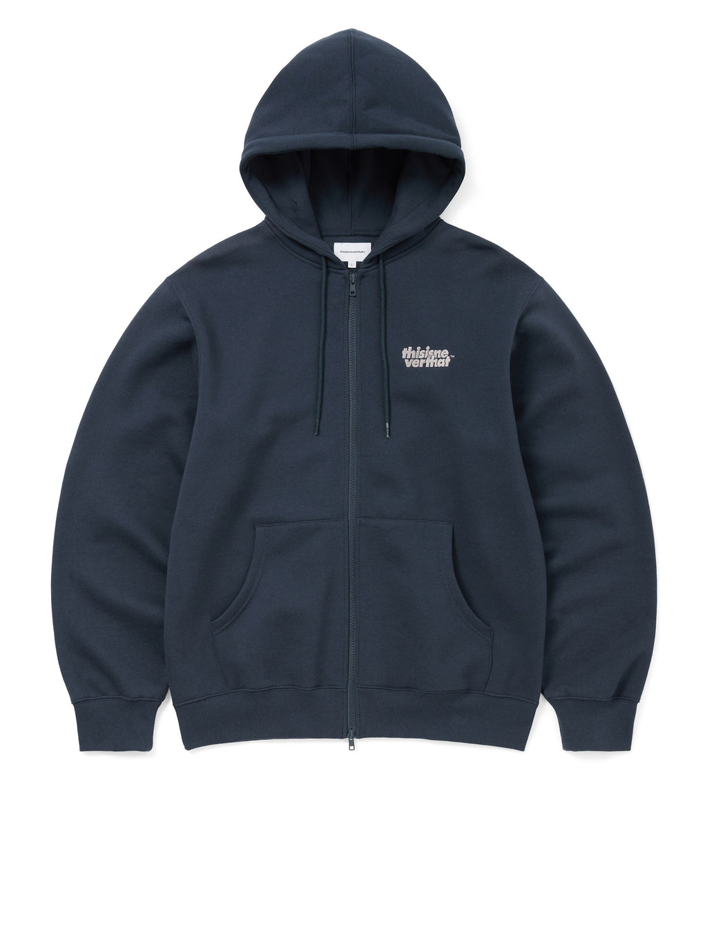 thisisneverthat - OL-Logo Zip Up Hoodie (Navy) product image 1 | TRAB K-Fashion Australia
