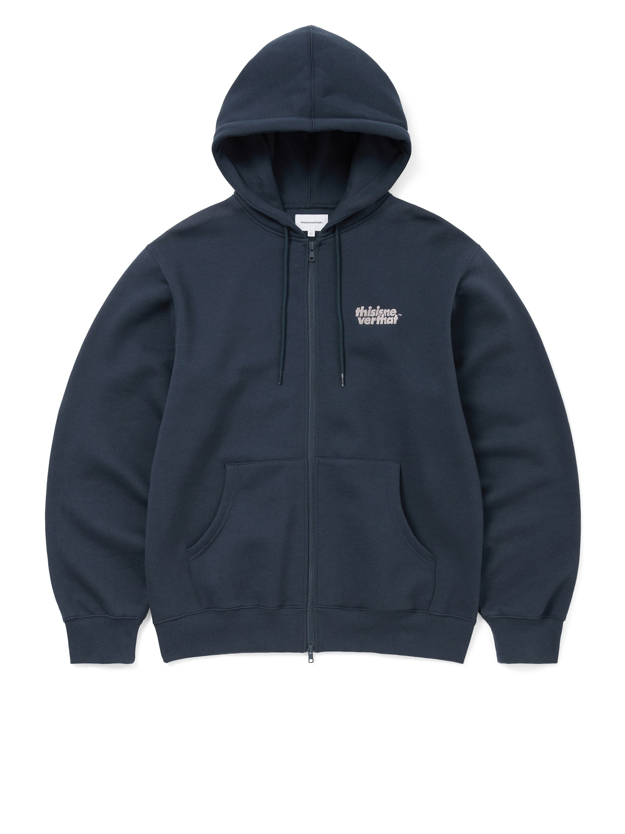 thisisneverthat - OL-Logo Zip Up Hoodie (Navy) product image 1 | TRAB K-Fashion Australia