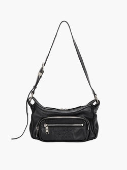 Marge Sherwood - Outpocket Hobo Mini (Black Glossy Plain) product image 1 | TRAB K-Fashion Australia