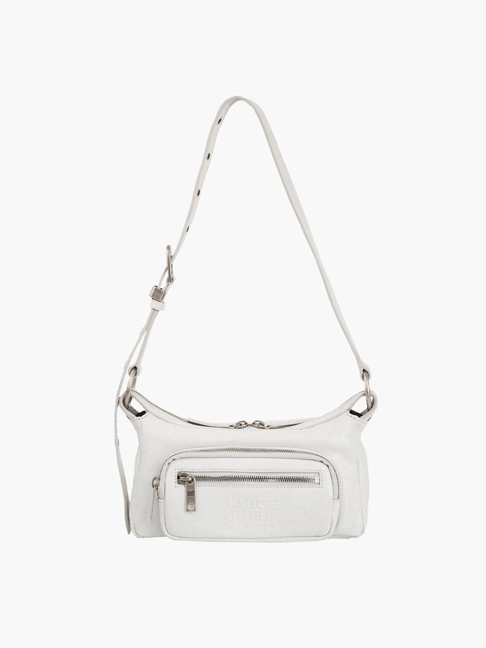 Marge Sherwood - Outpocket Hobo Mini (Off White Cracked) product image 1 | TRAB K-Fashion Australia