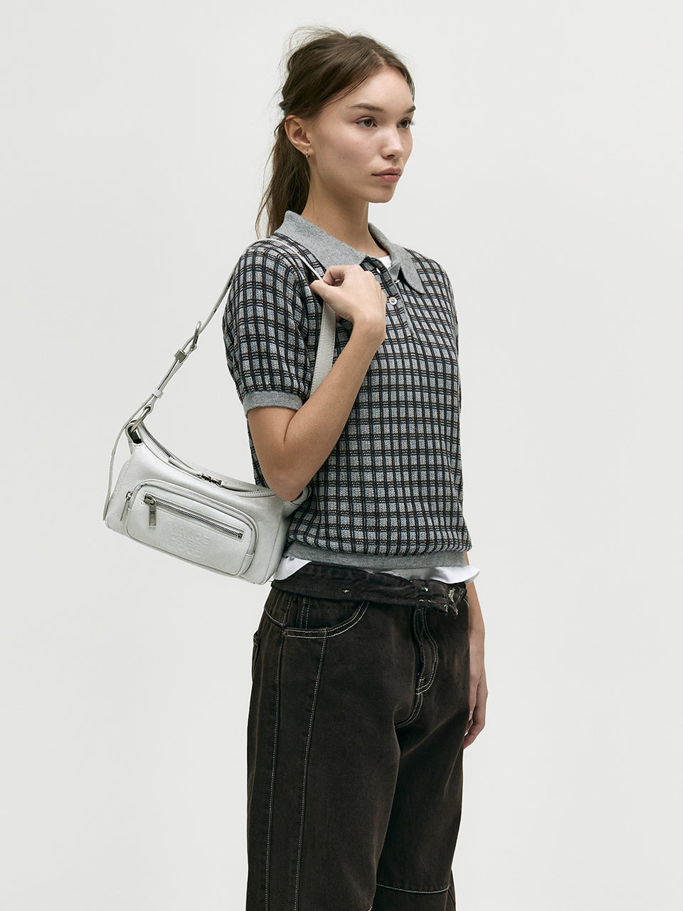 Marge Sherwood - Outpocket Hobo Mini (Off White Cracked) product image 7 | TRAB K-Fashion Australia