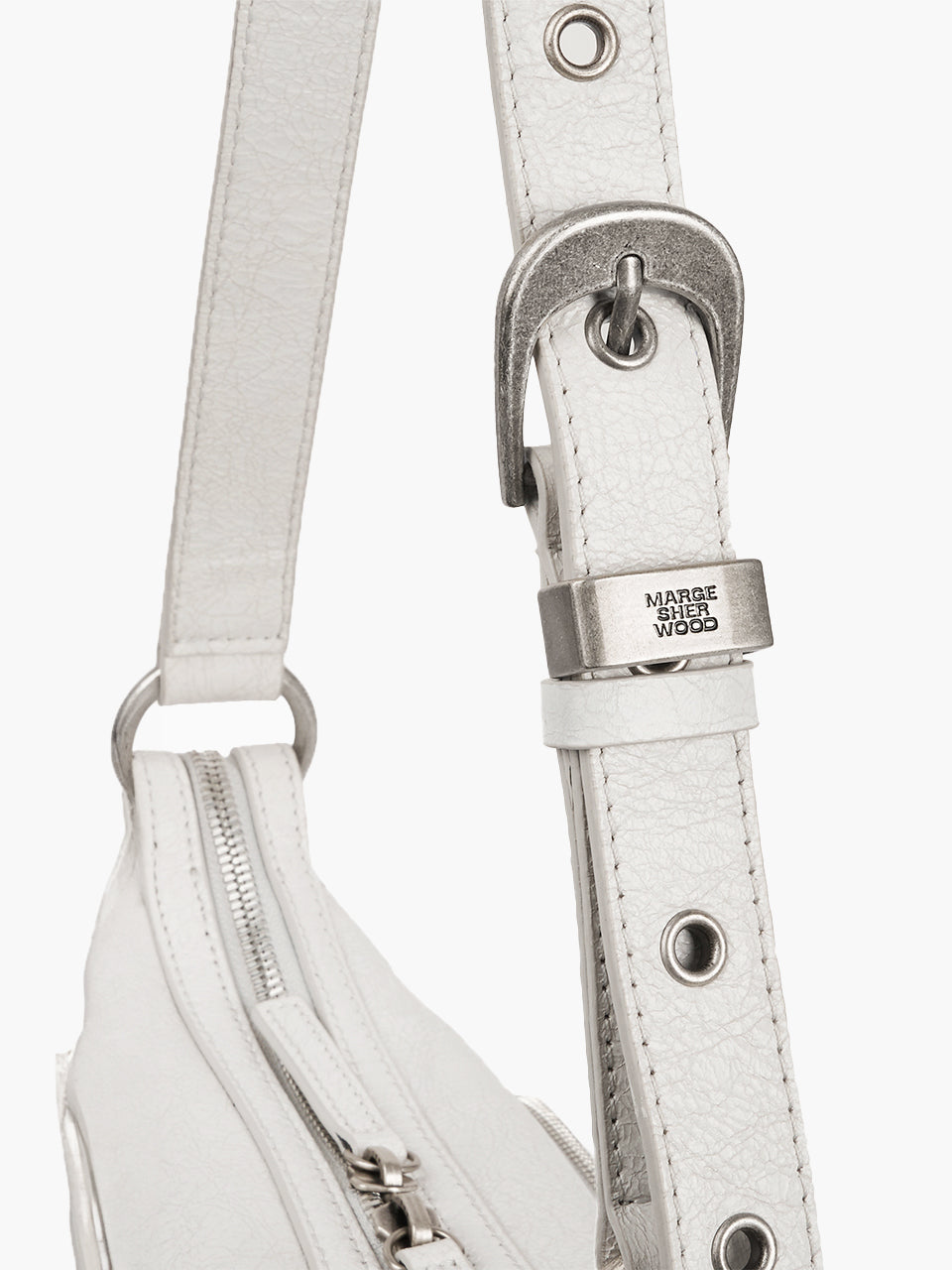 Marge Sherwood - Outpocket Hobo Mini (Off White Cracked) product image 5 | TRAB K-Fashion Australia