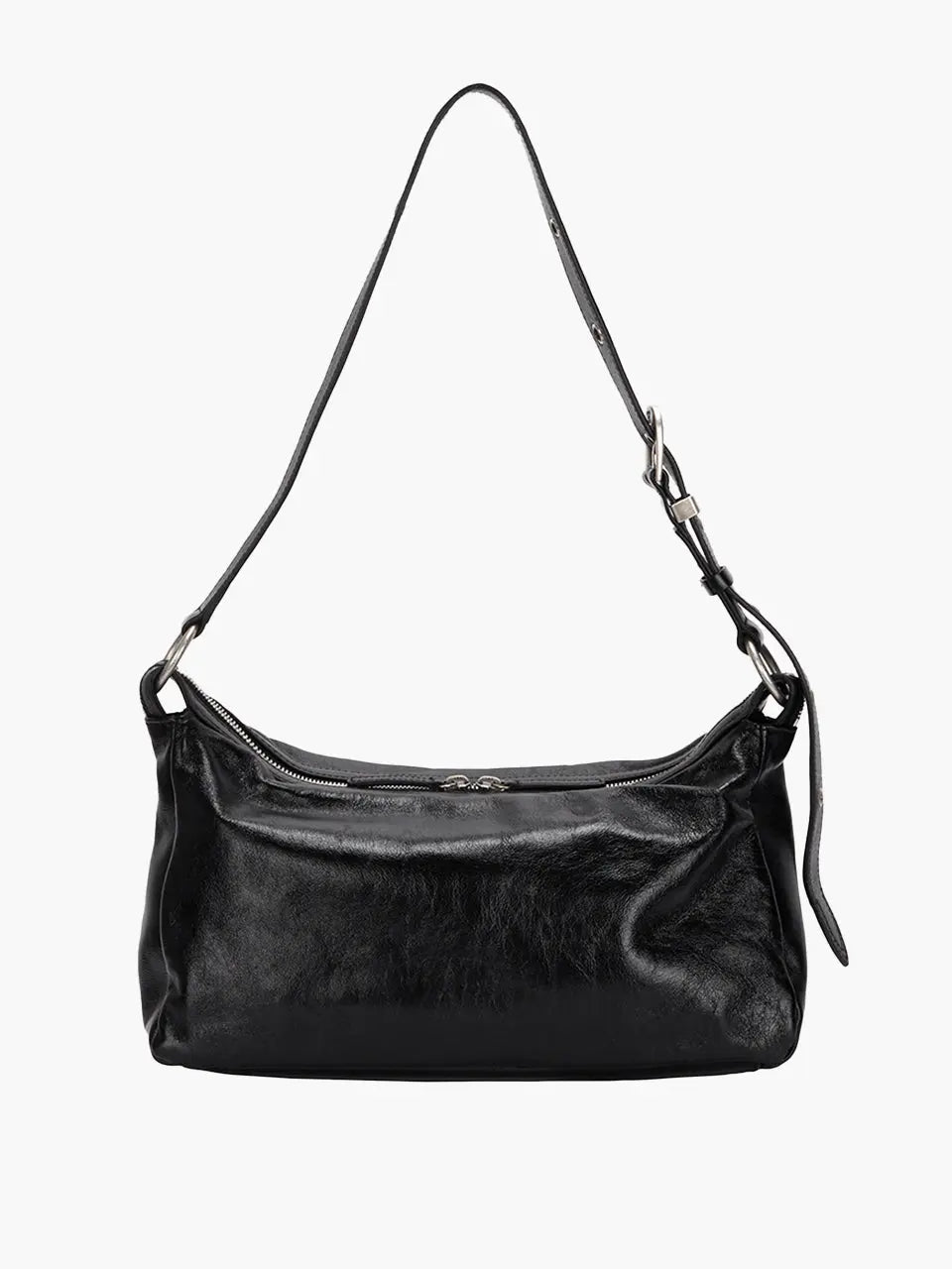 Marge Sherwood - Outpocket Hobo (Black Glossy Plain) product image 4 | TRAB K-Fashion Australia