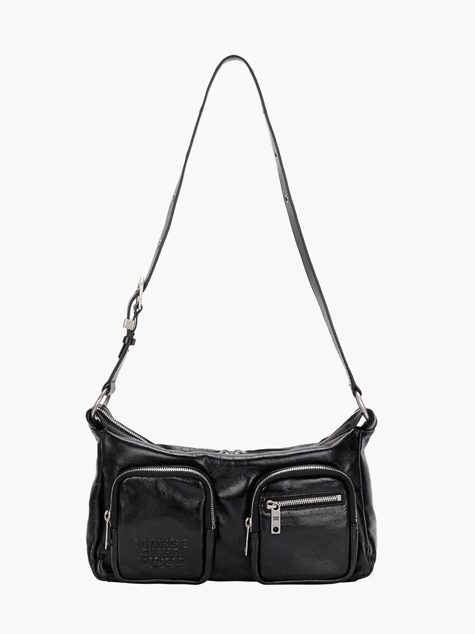 Marge Sherwood - Outpocket Hobo (Black Glossy Plain) product image 6 | TRAB K-Fashion Australia